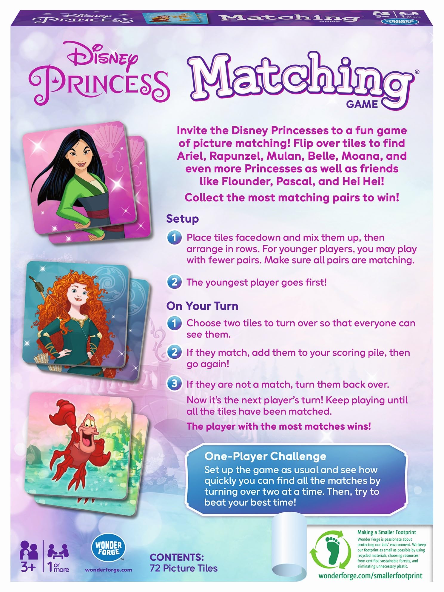 Disney- Memoria de Princesas Disney, juego de mesa
