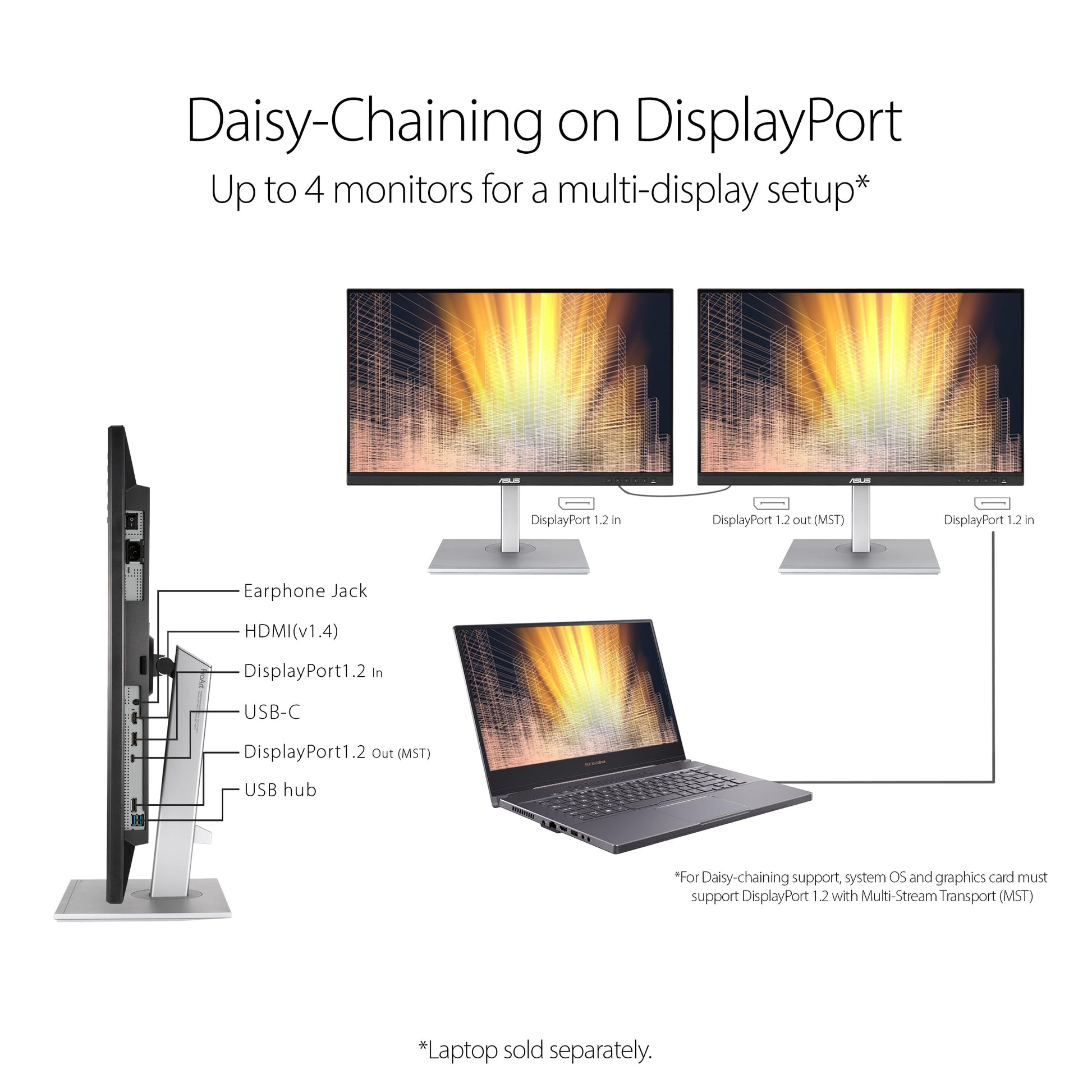 Asus Monitor Profesional 27" ProArt PA278CV, IPS, WQHD, edición de vídeo, animación, precisión de color, verificado por Calman, USB-C, DisplayPort