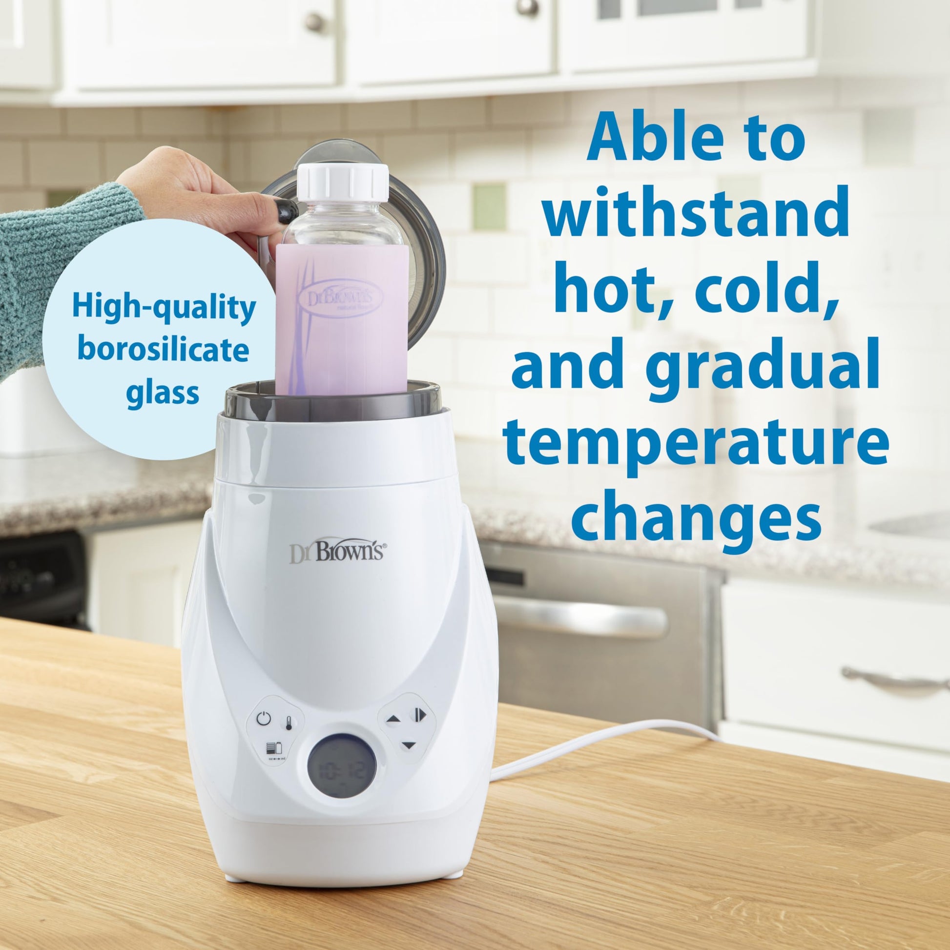 Biberón de Vidrio Natural Flow Options Plus Dr. Brown's 8 Ounce