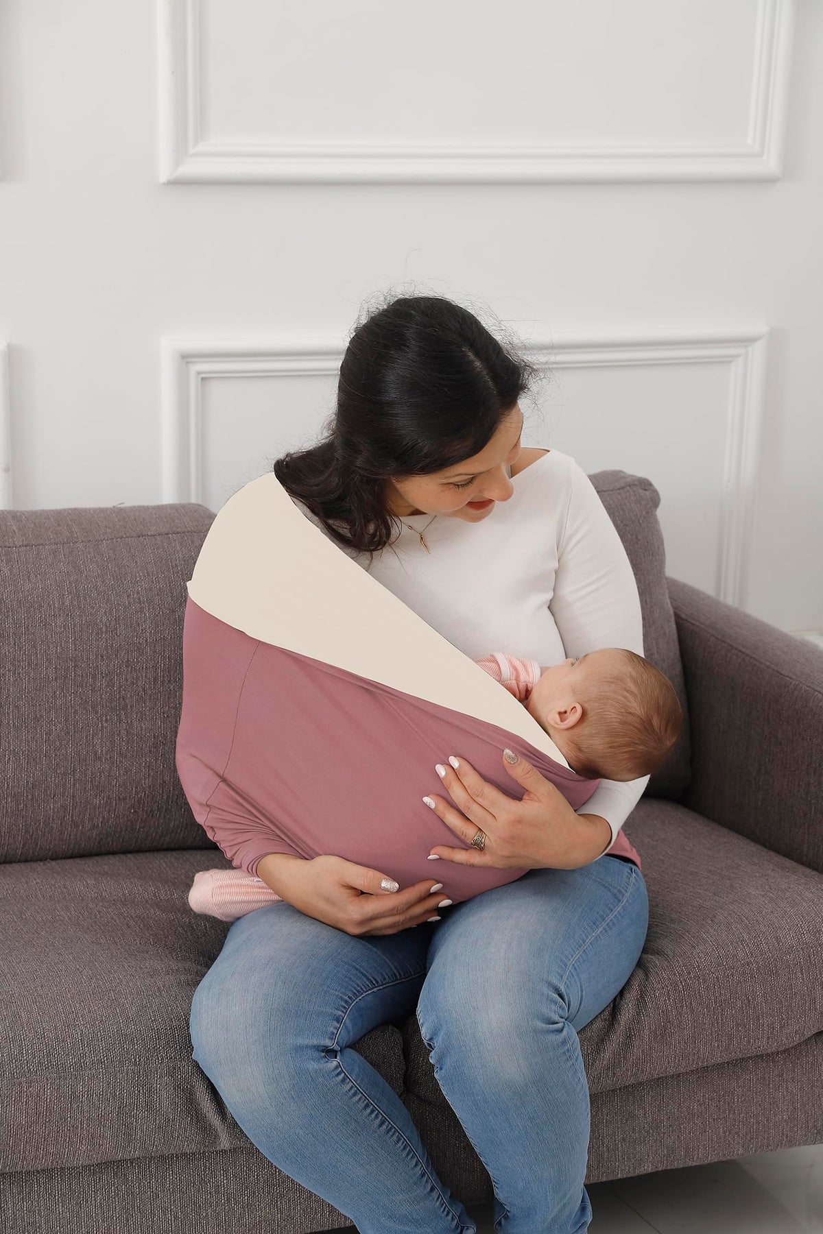 Kloovete - Portabebés para bebé, edredón reversible, suave y elástico para bebé y bebé, correa perfecta para recién nacidos y bebés de hasta 35 libras