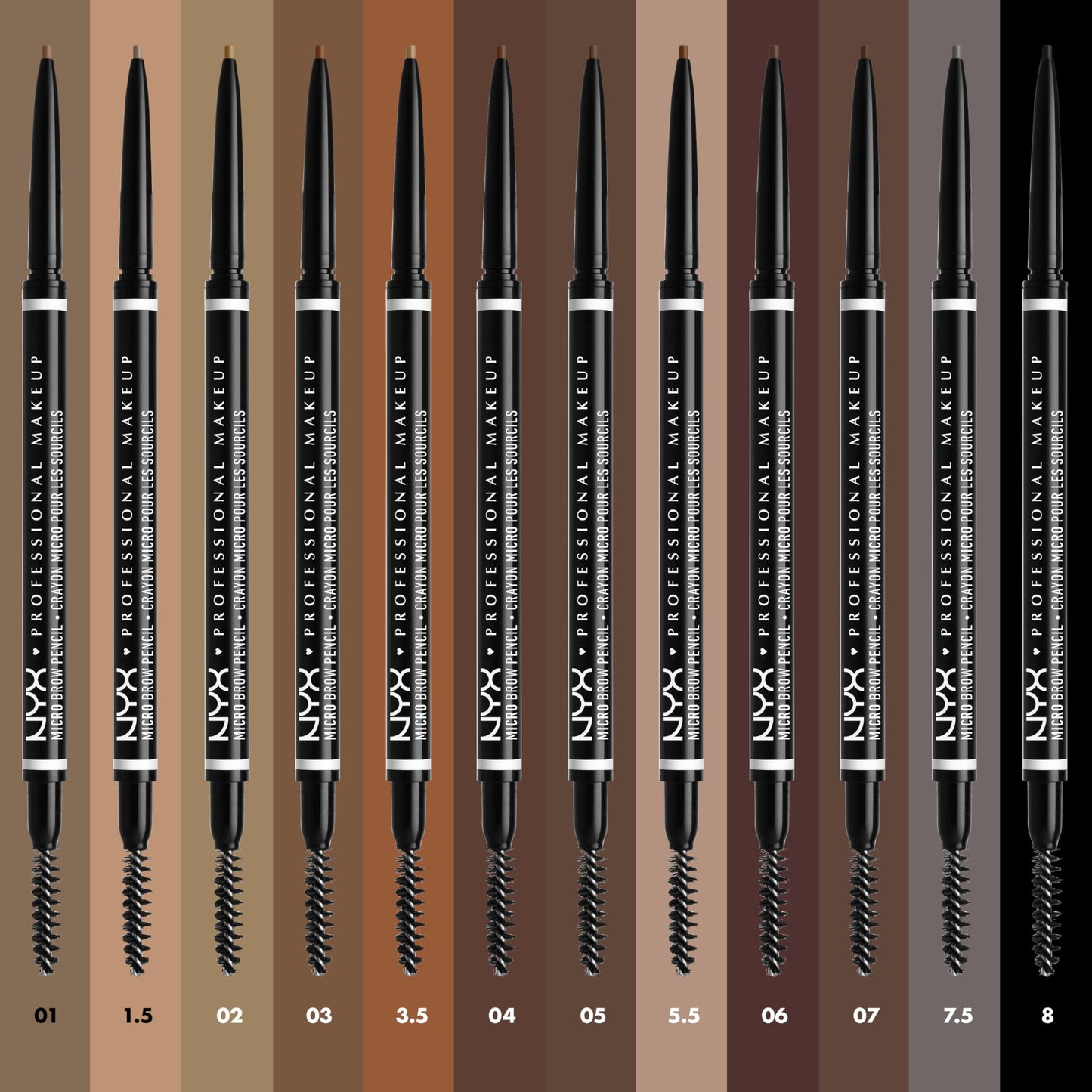 Delineador para cejas, Micro Brow Pencil, Nyx Professional Makeup, Tono Blonde, 1g