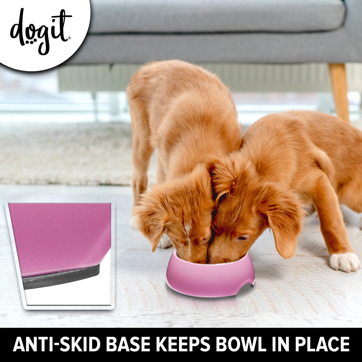 Comedero Lento Dogit Rosa XS Anti-Gulping para Perros