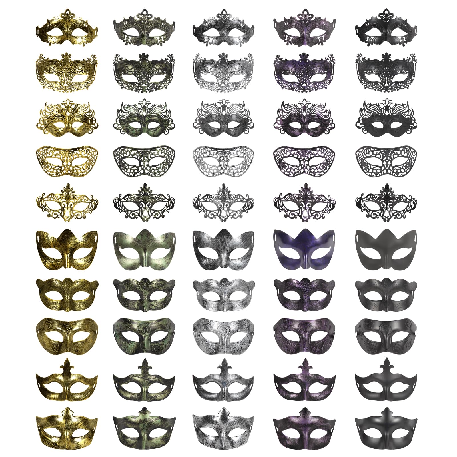 Máscaras Venecianas a Granel Multi para Mujeres, Hombres y Niños