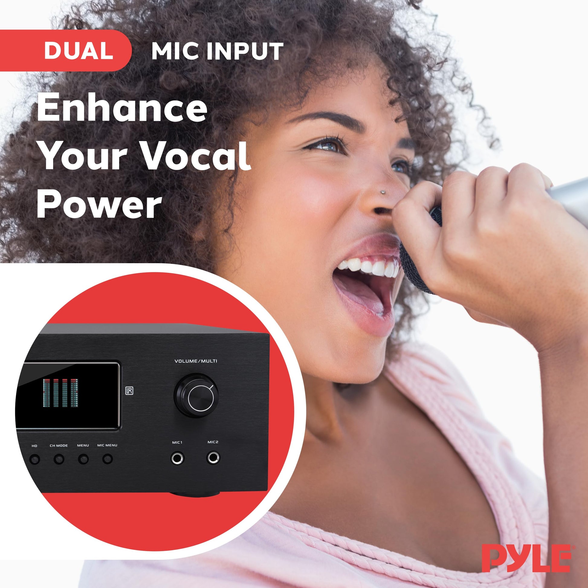 Sistema de Altavoces PA Portátil Pyle 10 Pulgadas Inalámbrico con Micrófonos y Soporte para Tablet