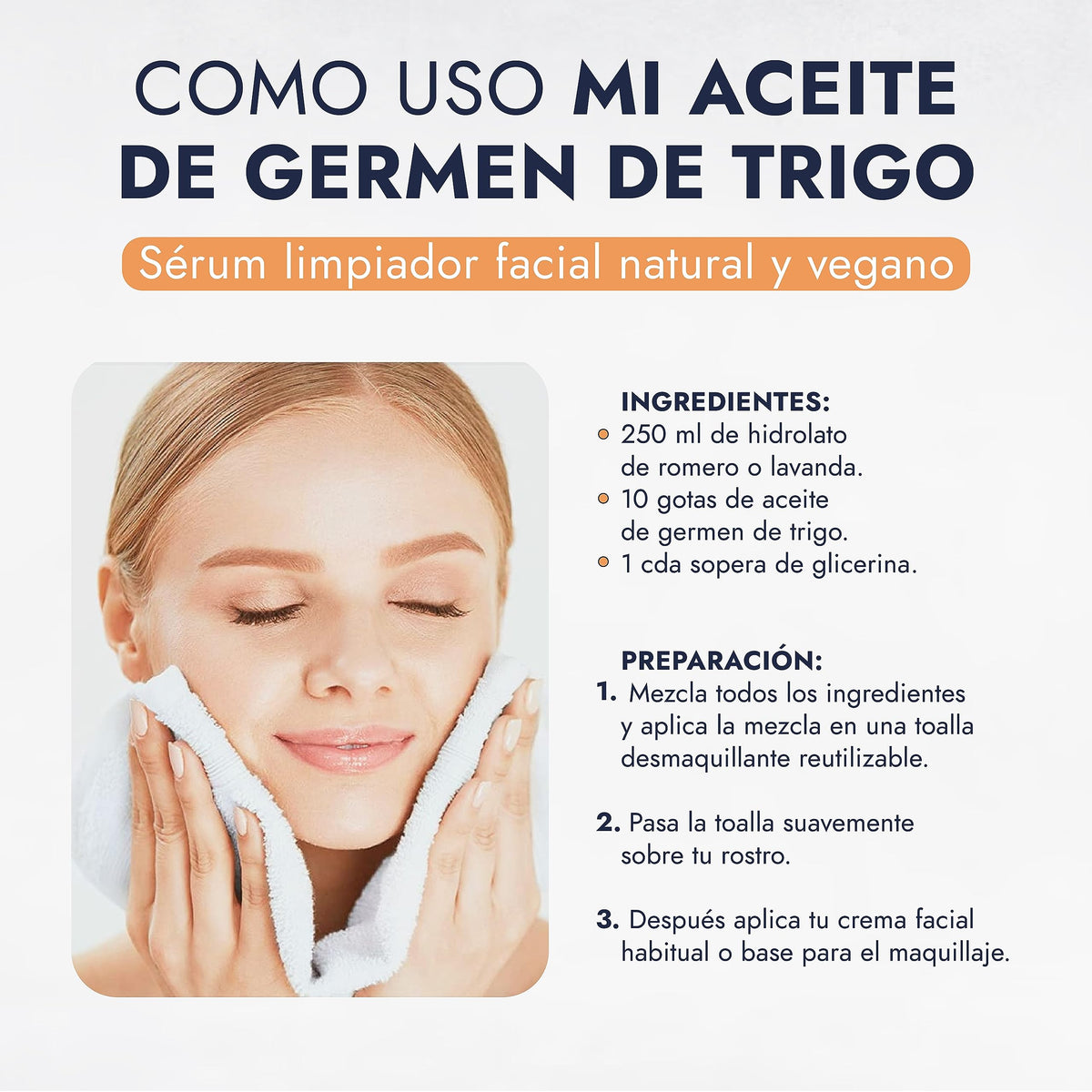 HEBBE Aceite de Germen de Trigo 100 ml | Antioxidante Cosmético | Nutre Piel y Cabello | Apoya Barrera Cutánea | Rico en Vitamina E y D