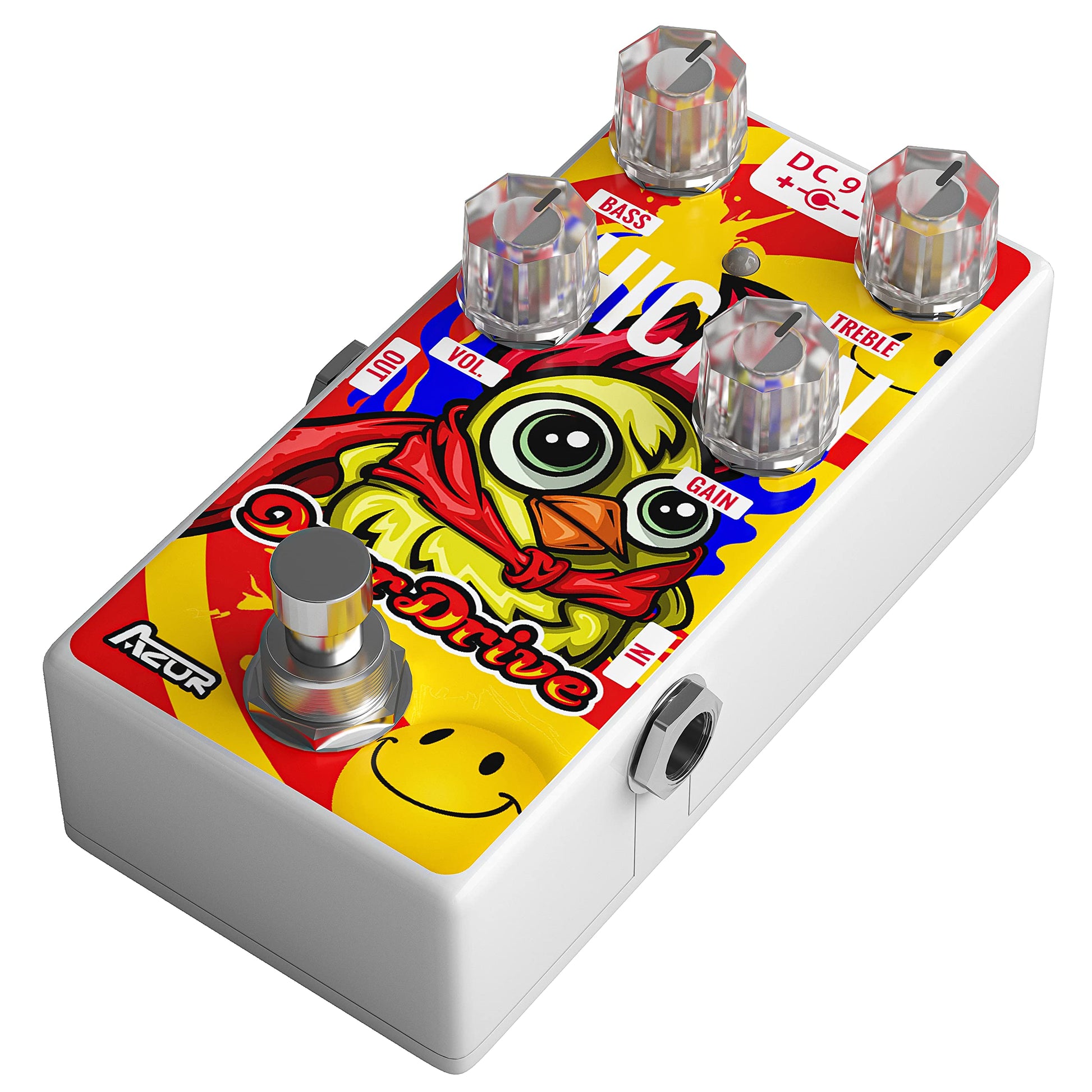 AZOR - Pedal de guitarra Overdrive para guitarra eléctrica, pedal True Bypass AP505