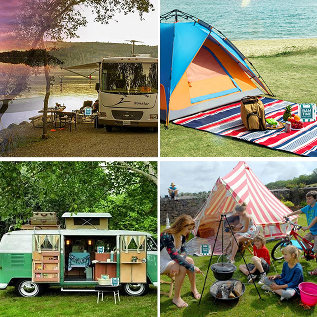 Papel Higiénico BAMTIME Bambú Acolchado 3 Capas, 24 Rollos para Camping y Caravanas