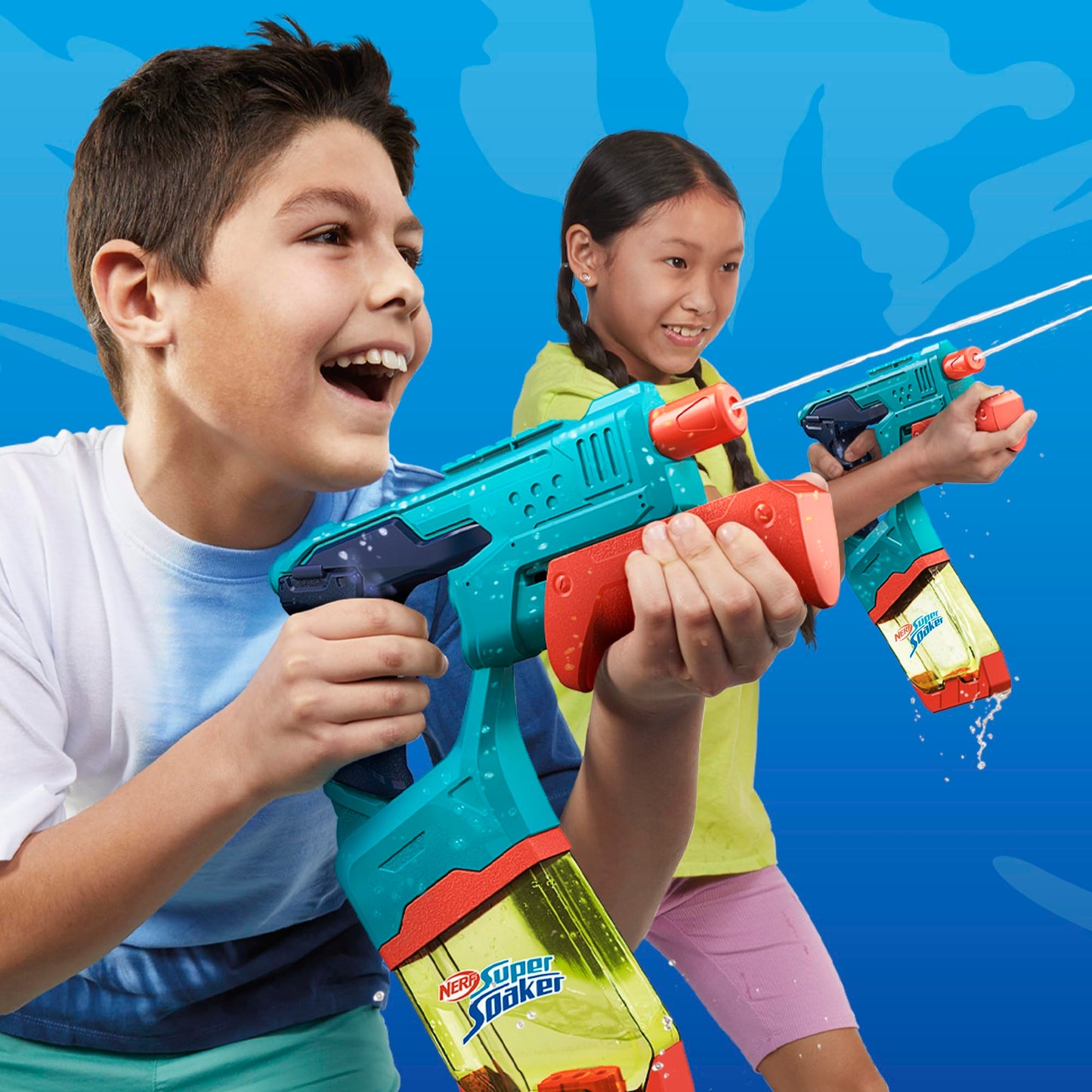 NERF Hasbro Super Soaker Pack Doble Dunk-Fill - Set de 2 lanzadores de Agua fáciles de llenar con Tanques de 300 ml - Juegos de Agua para niños y niñas