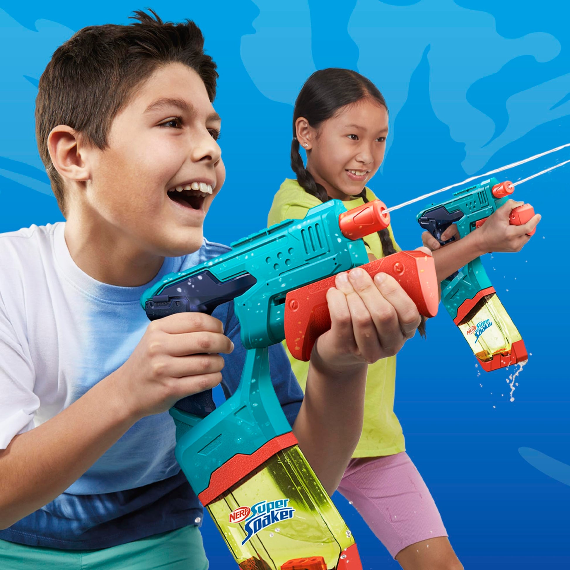 NERF Hasbro Super Soaker Pack Doble Dunk-Fill - Set de 2 lanzadores de Agua fáciles de llenar con Tanques de 300 ml - Juegos de Agua para niños y niñas