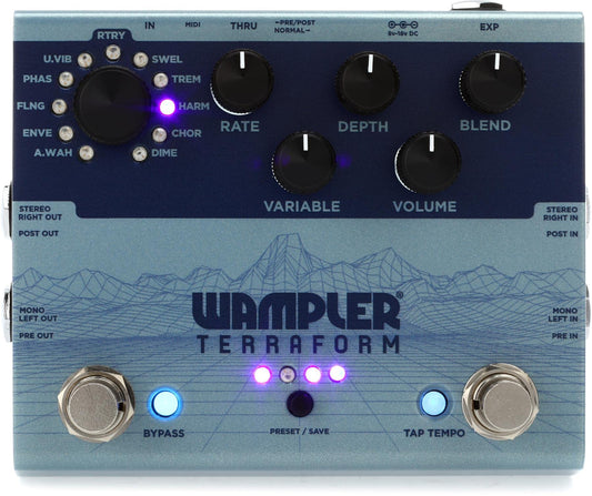 Pedal de Efectos de Guitarra Wampler Terraform Multimodulación