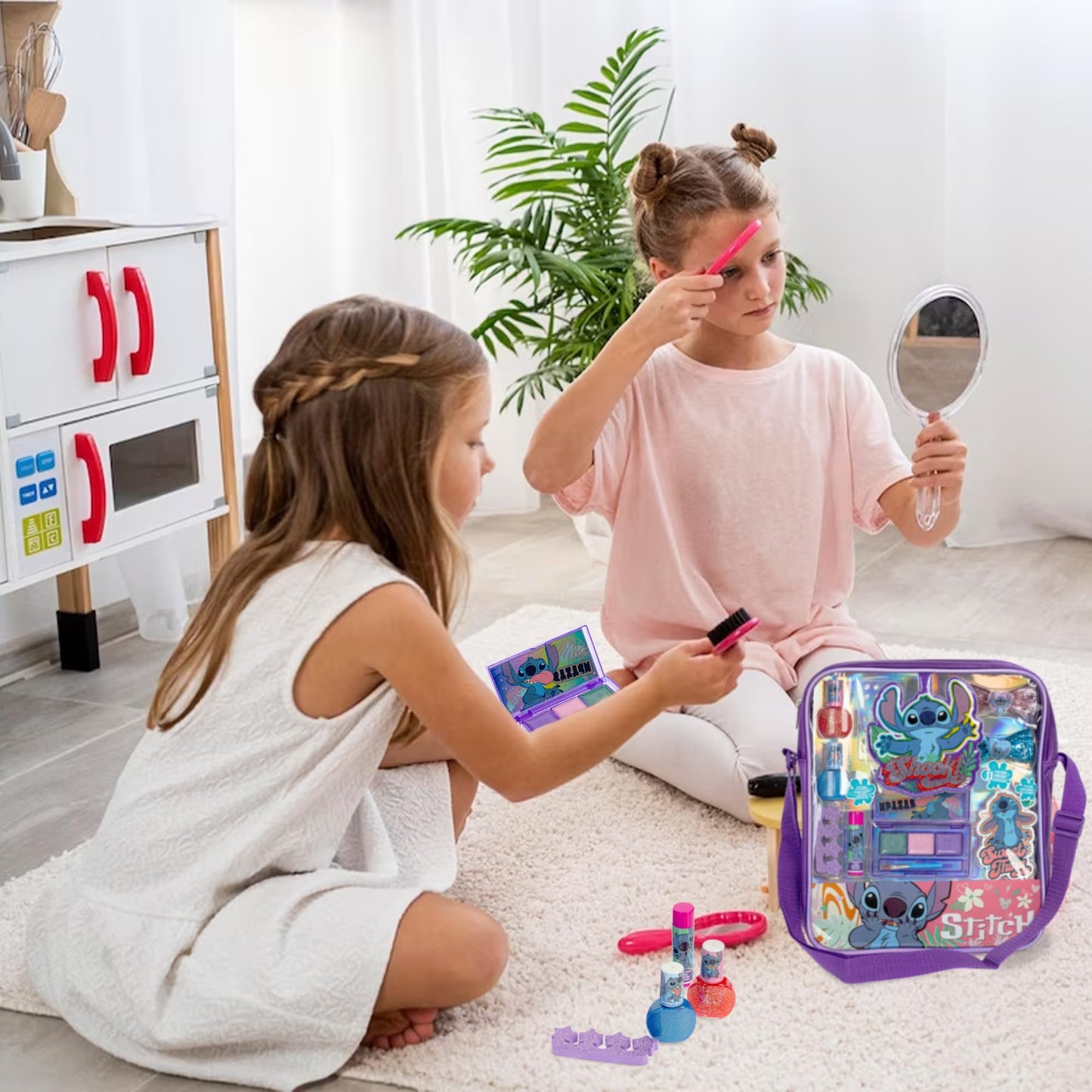 Stitch Mochila de Maquillaje Infantil Set de Belleza Regalo para Niñas