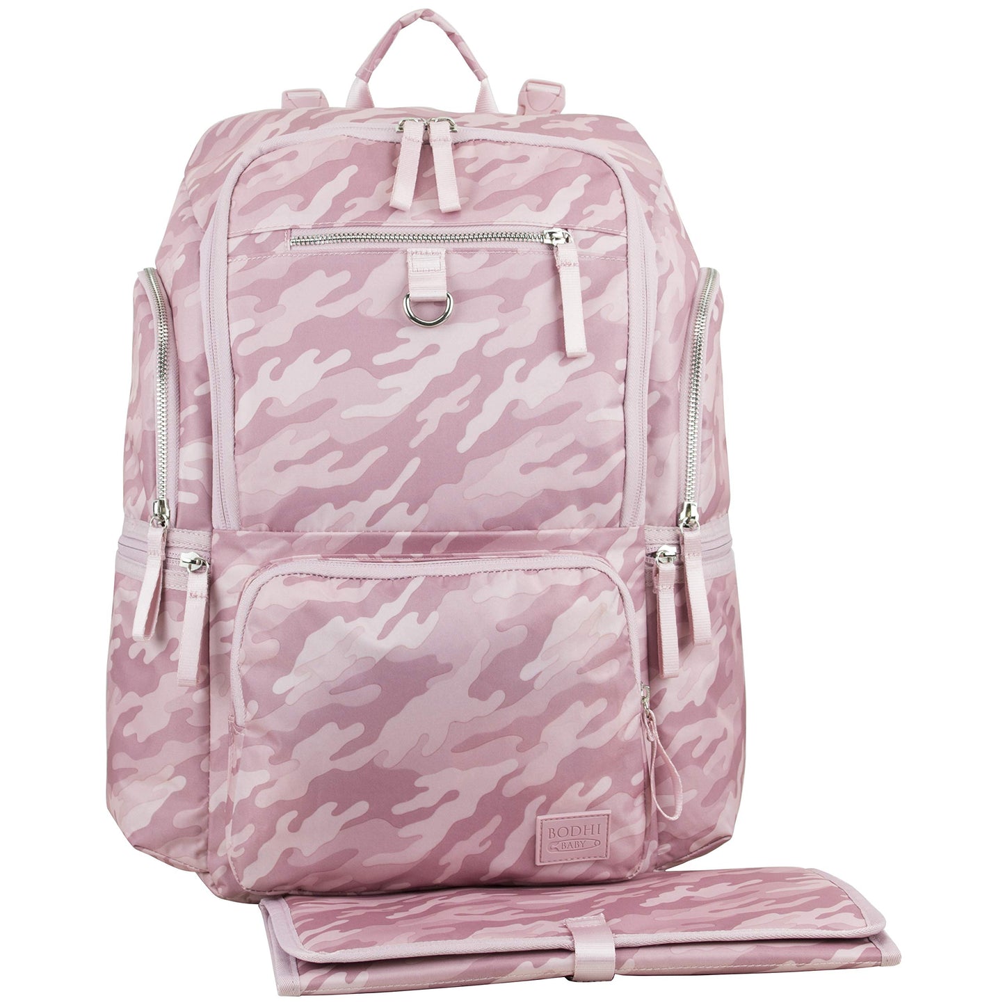 BODHI Baby - Mochila de pañales multifunción con cambiador extraíble, unisex, para mamás y papás, Rosa Fluid Camo