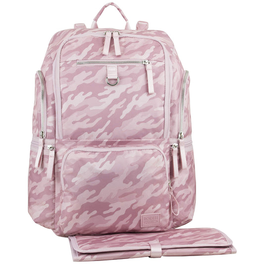 Mochila de Pañales BODHI Rosa Fluid Camo con Cambiador Extraíble Unisex