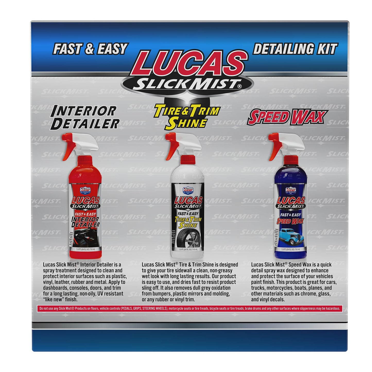 Lucas Oil 10558 Kit Completo de Detallado Slick Mist, 3 Piezas