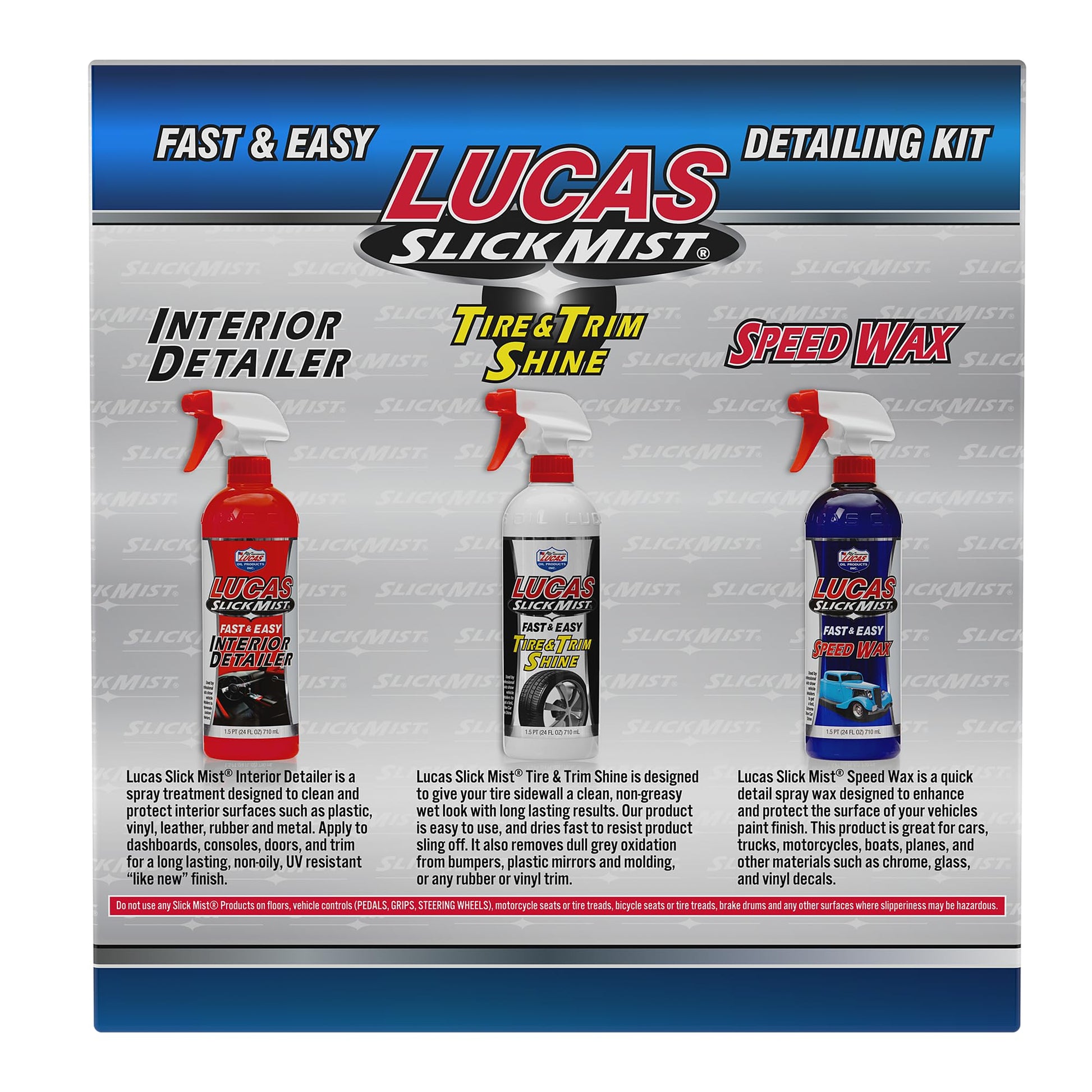 Lucas Oil 10558 Kit Completo de Detallado Slick Mist, 3 Piezas