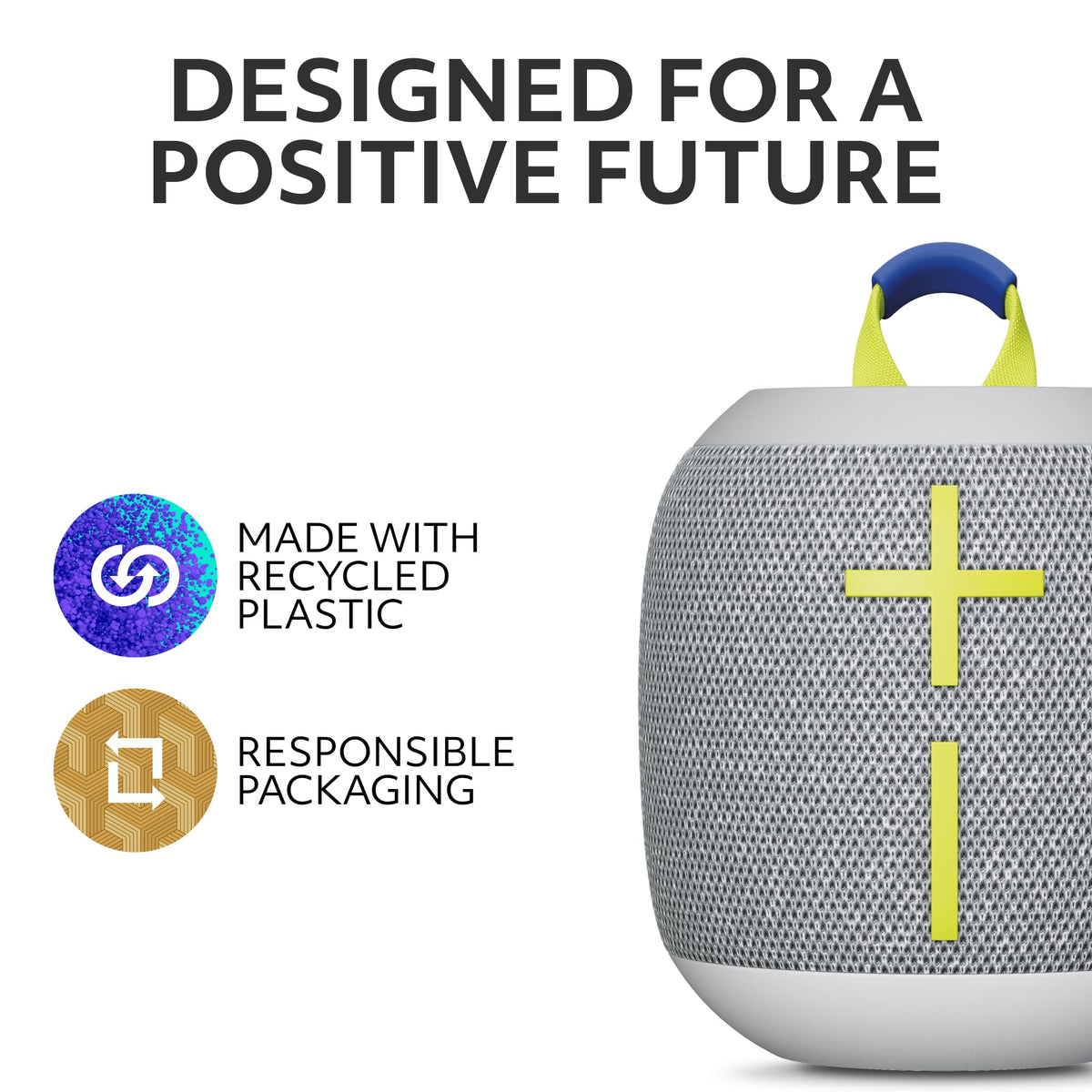Altavoz Bluetooth Impermeable Ultimate Ears WONDERBOOM Gris con Sonido de 360 Grados y Graves Grandes para Exteriores