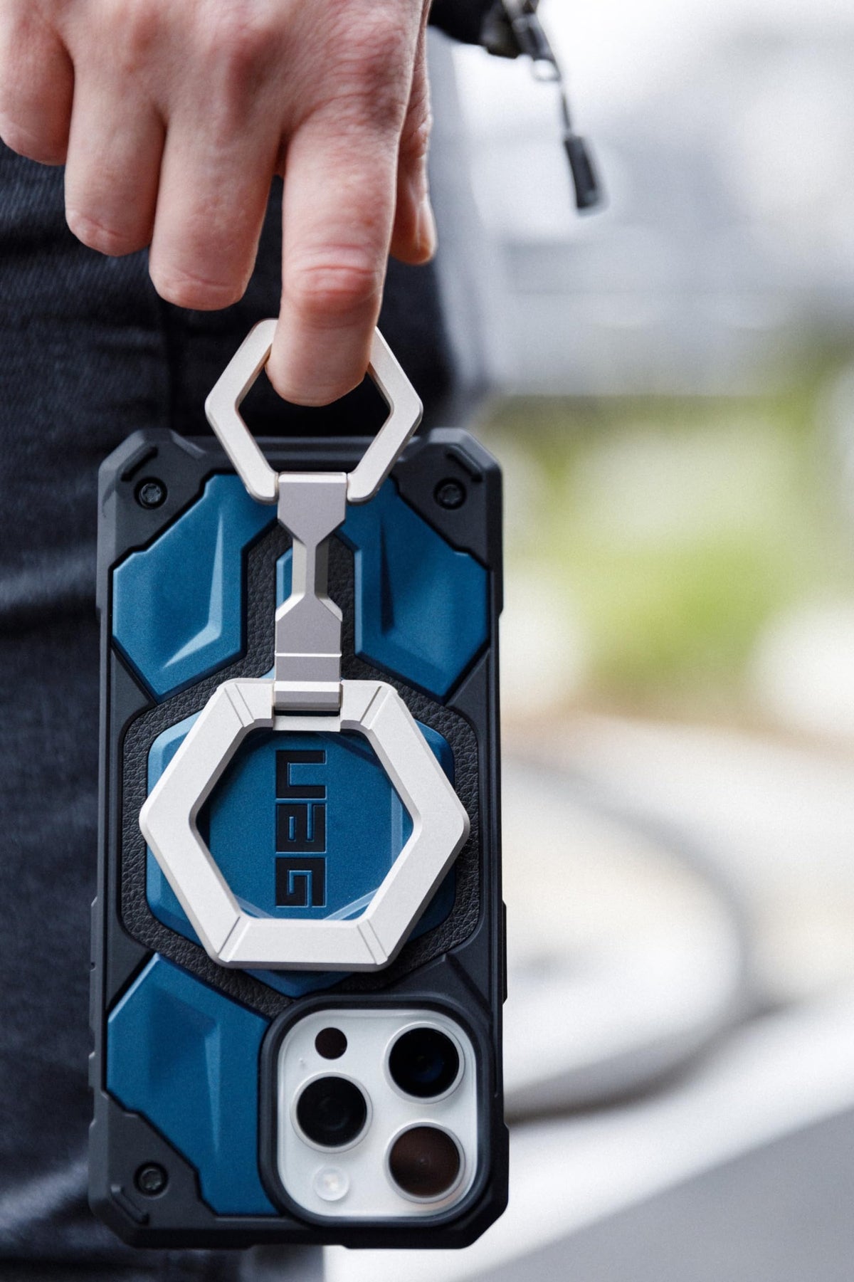 Soporte Magnético Urban Armor Gear UAG Negro con Anillo Metálico Extraíble y Rotación de 360° Compatible con MagSafe
