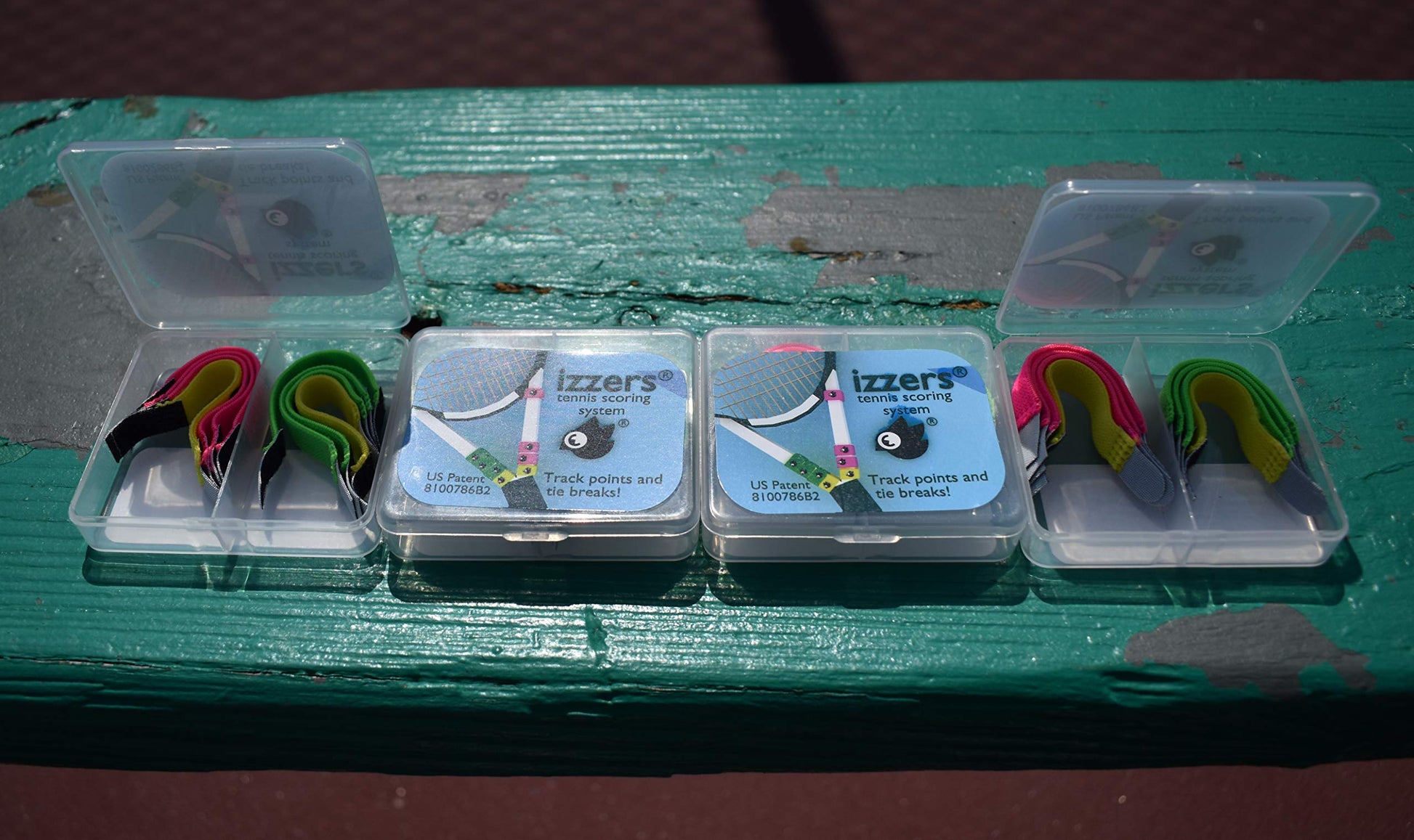 Marcador de Tenis Izzers Rosa Verde Amarillo Paquete de 4