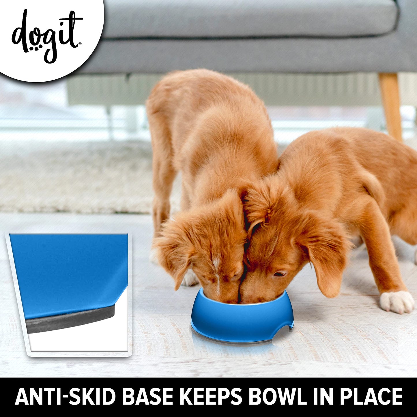 Comedero Lento Dogit Azul Anti-Gulping S para Perros