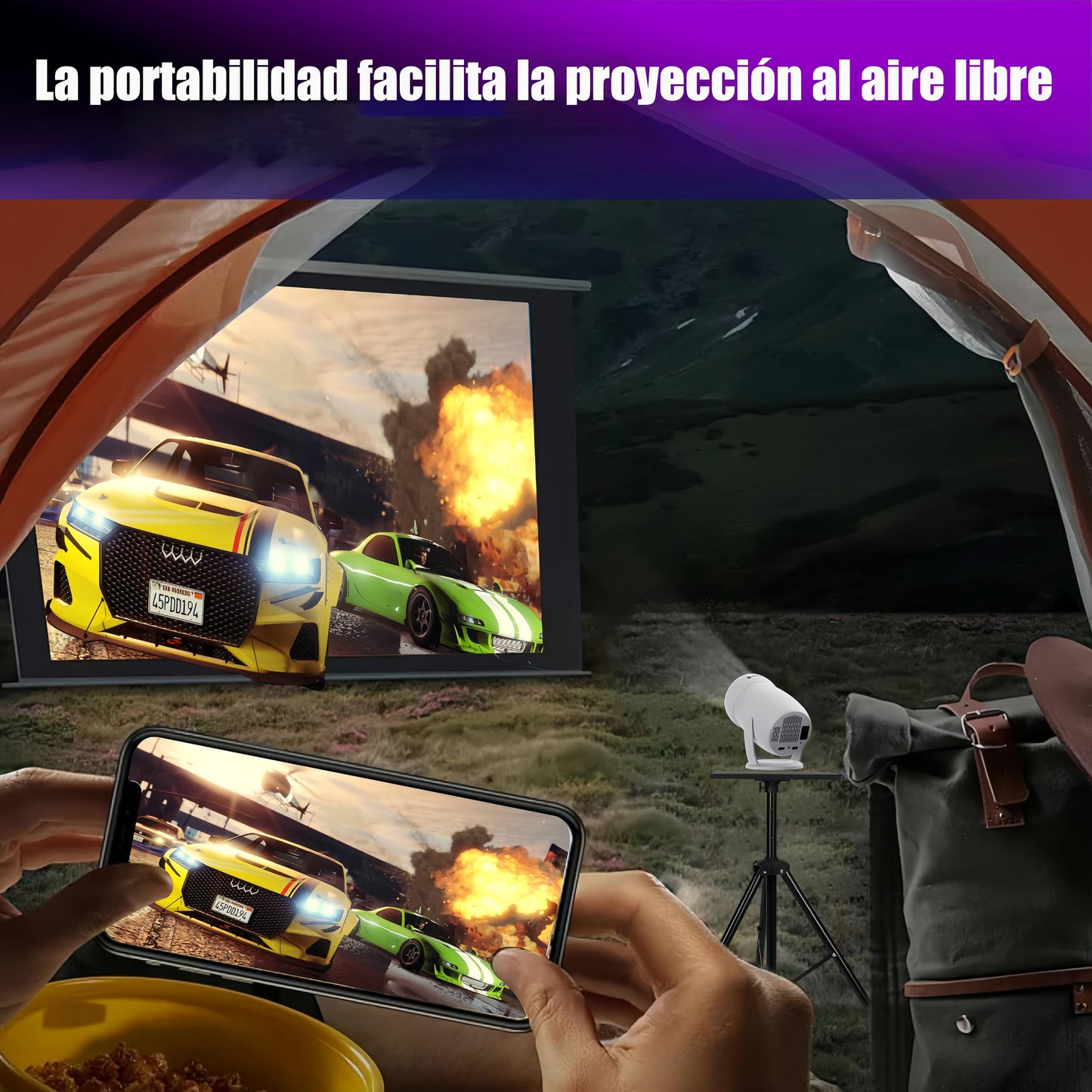Proyector Portátil ORYU 4k Full HD Android 12 Bluetooth 10000 Lúmenes Auto Keystone