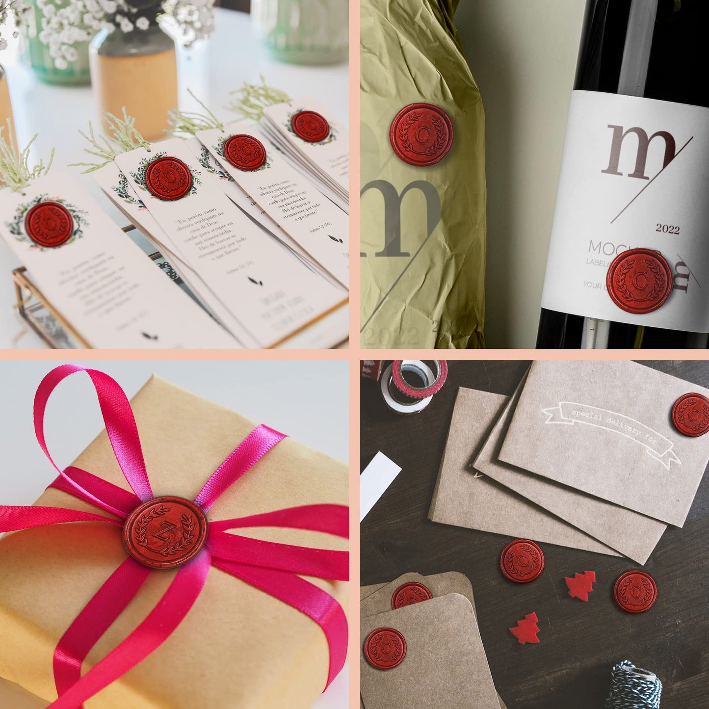 25 pegatinas adhesivas de cera con letra T, hechas a mano, sin necesidad de sello, etiquetas adhesivas de cera para invitaciones de boda, sobres, regalo de Navidad