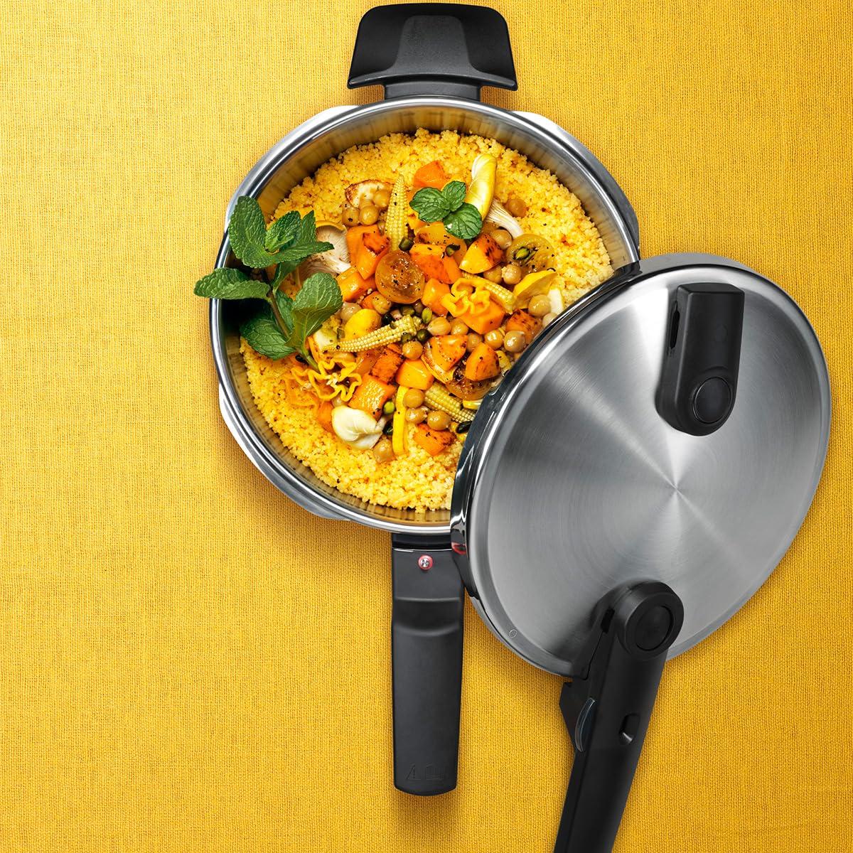 Olla de Presión Fissler Vitaquick Plata con Tapa de Vidrio