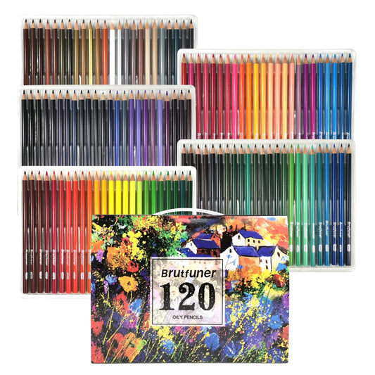 Lápices de Colores, Juego Profesional de 120 Colores, Núcleos a Base de Cera Suave Numerados, Para Dibujar, Dibujar, Sombrear y Colorear