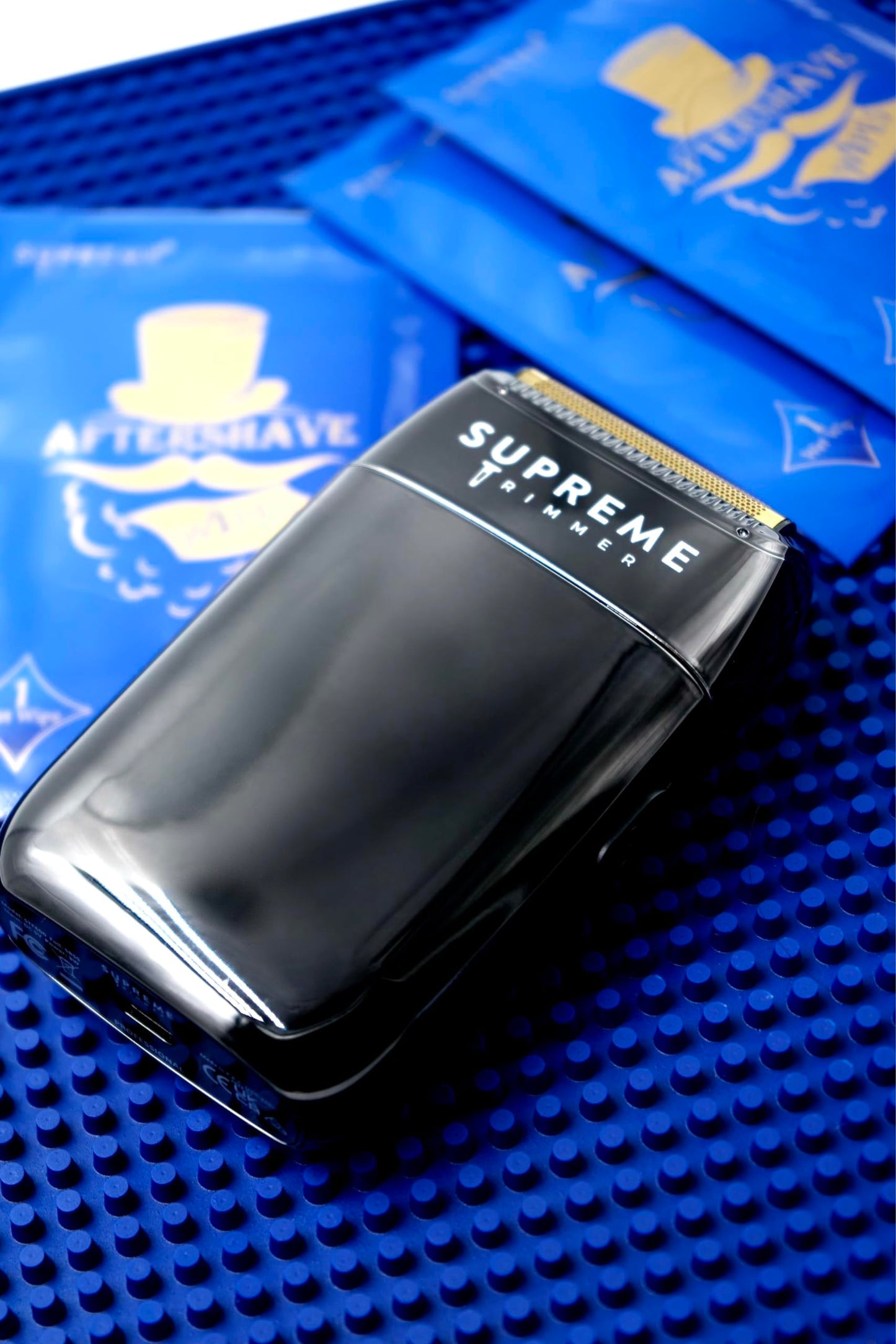 SUPREME TRIMMER - Afeitadora de papel de aluminio STF600 (60 min de tiempo de ejecución) Pro Barber Electric Razor Cald Head - Black Crunch Lite