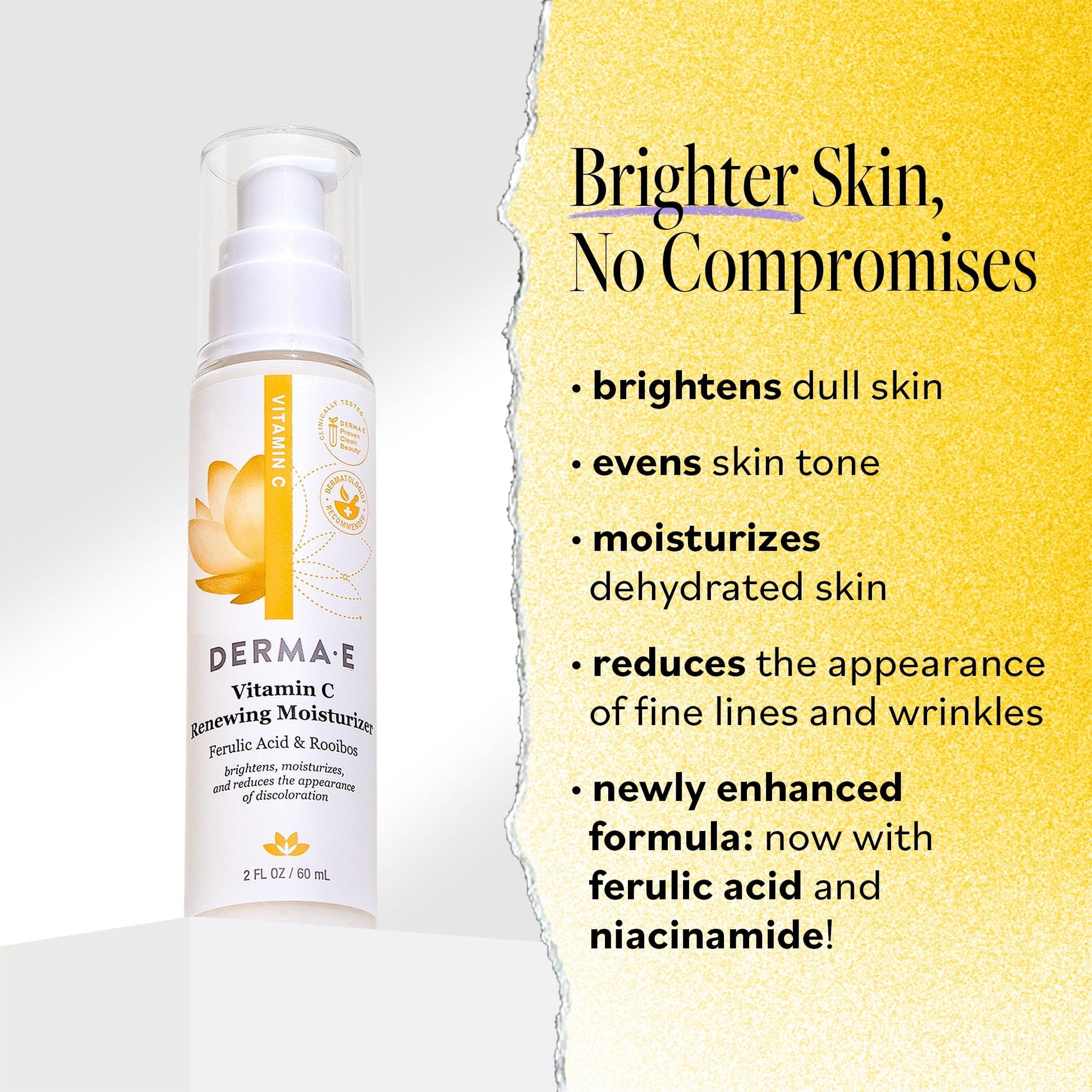 DERMA-E Vitamin C Renewing Moisturizer with Probiotics and Rooibos, 2 Fl Oz