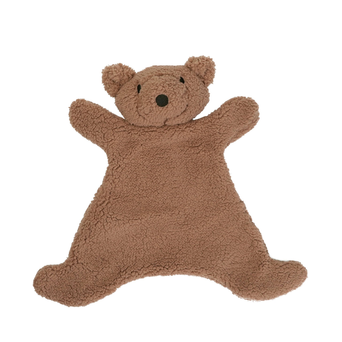 Seicasaya - Manta de seguridad para bebé, suave oso de peluche para recién nacidos de 0 a 12 meses, manta de peluche para niños y niñas, 11.8 x 11.4 pulgadas (oso de peluche café)