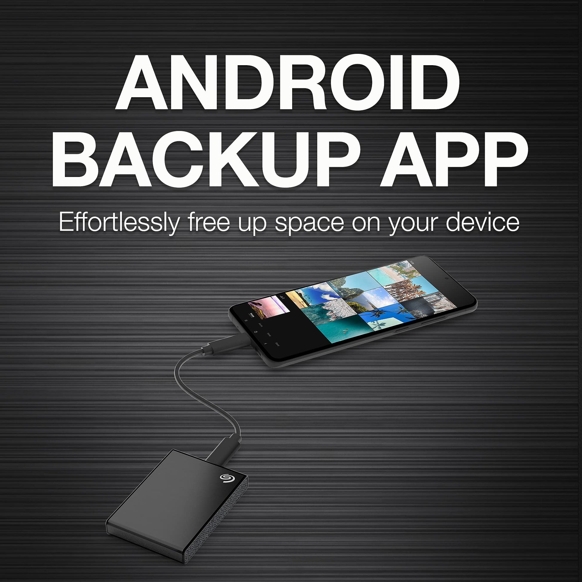 Disco Duro Externo SSD Seagate One Touch 2TB Negro con App para Android Para Hombre