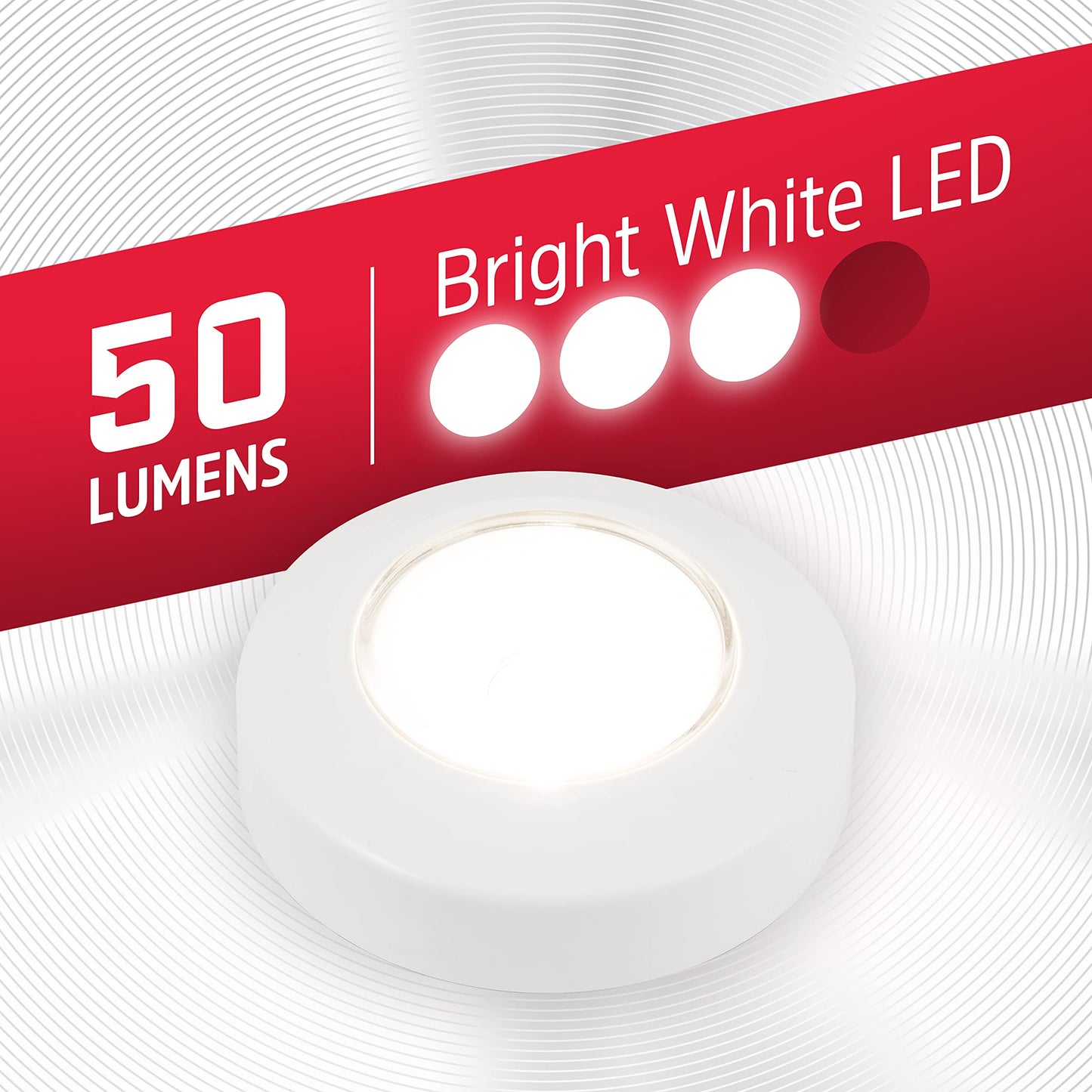 Luz LED Puck Energizer Blanco Acento Suave de 40 Lúmenes para Cocina y Armario