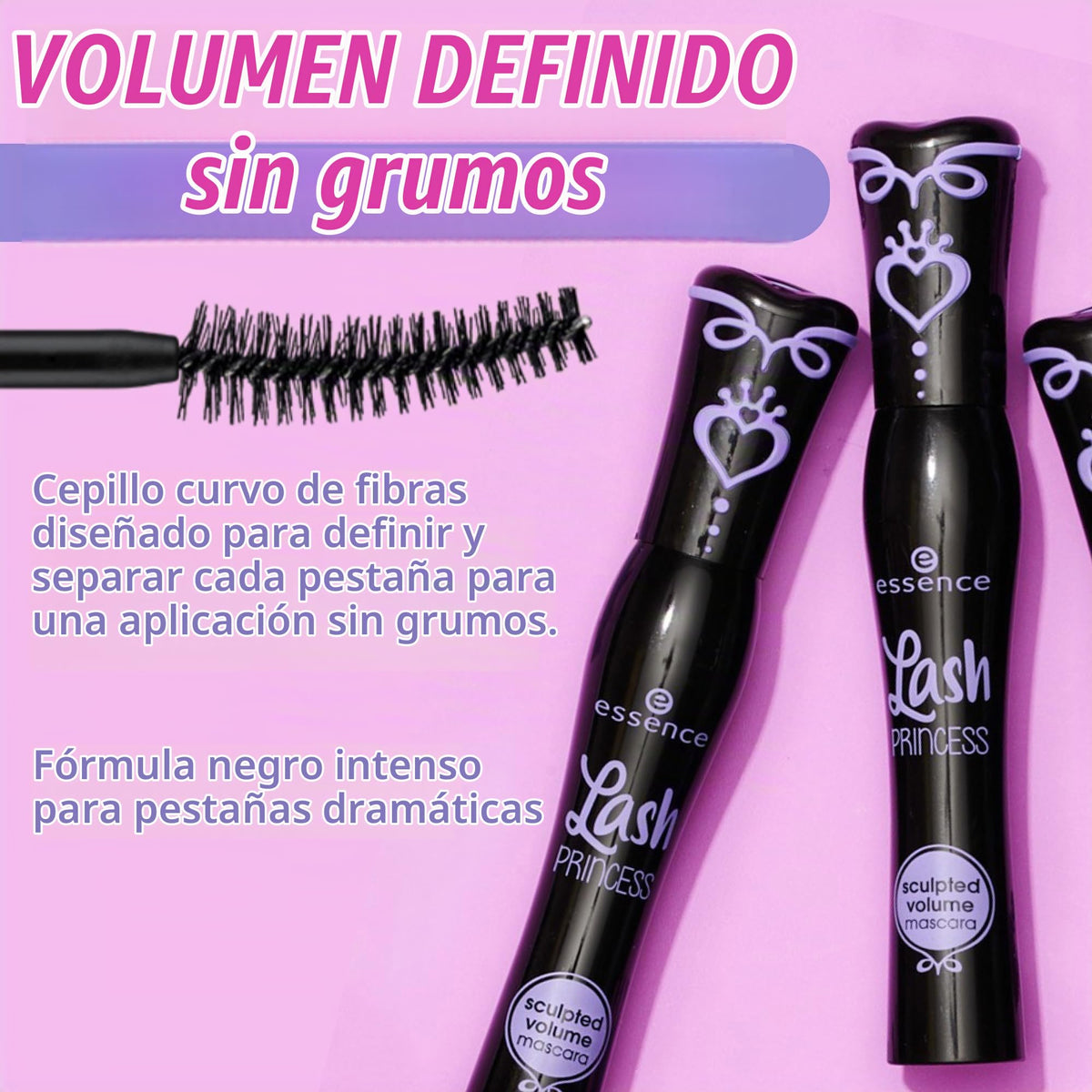 Essence - Máscara de pestañas Lash Princess Sculpted Volume, 12 ml
