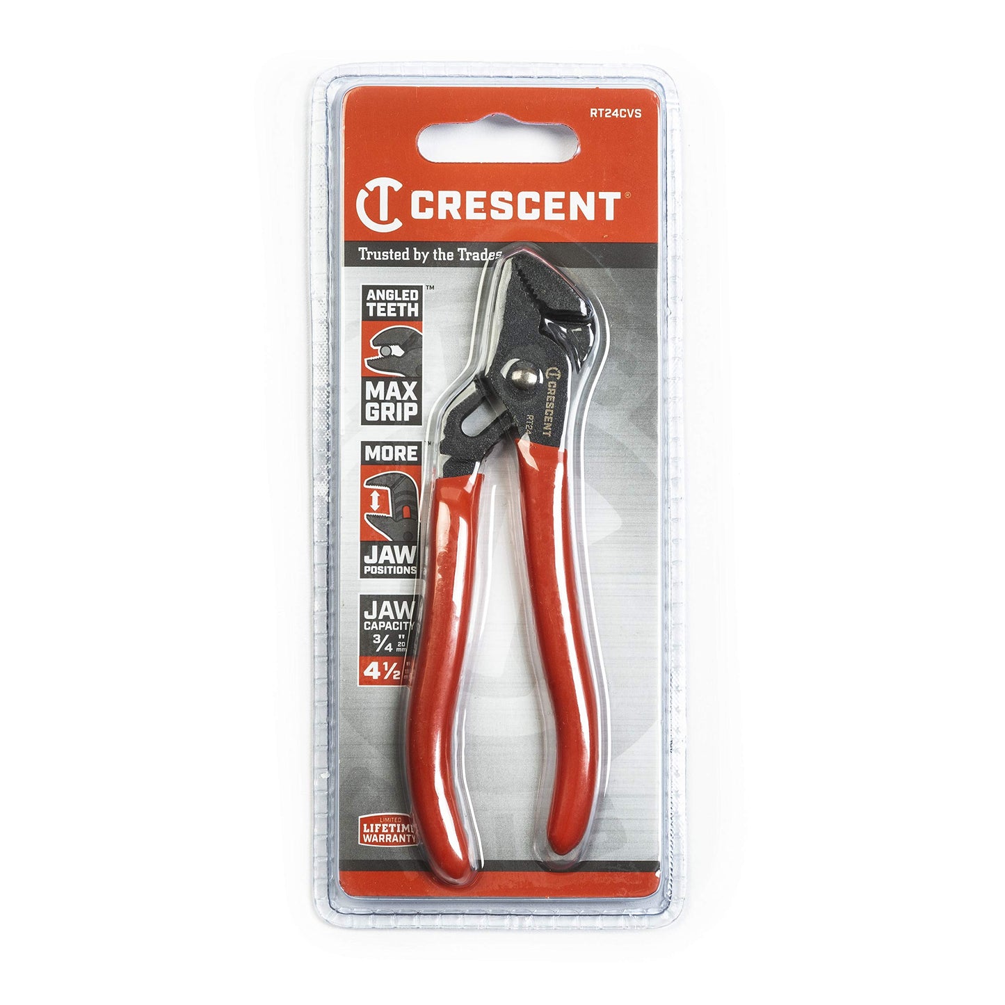 Crescent - Mini alicates para lengüeta y ranura de 4-1/2 pulgadas, RT24CVS, color negro
