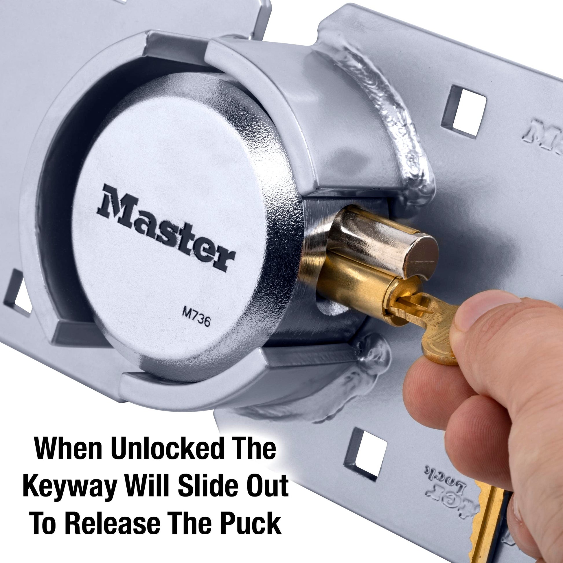 Candado de Acero Sólido Master Lock Magnum de Alta Seguridad con Llave