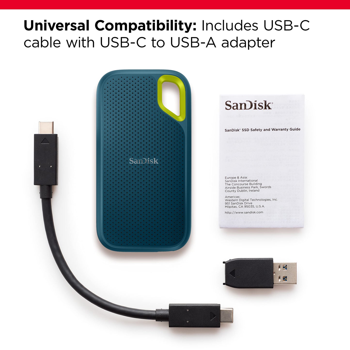 SSD Portátil SanDisk Extreme 4 TB 1050 MB/s USB-C USB 3.2 Gen 2 Unidad Externa