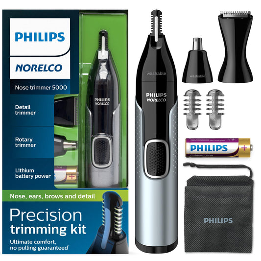 Recortadora Philips Norelco NT5600/42 Negro para Nariz, Oídos y Cejas