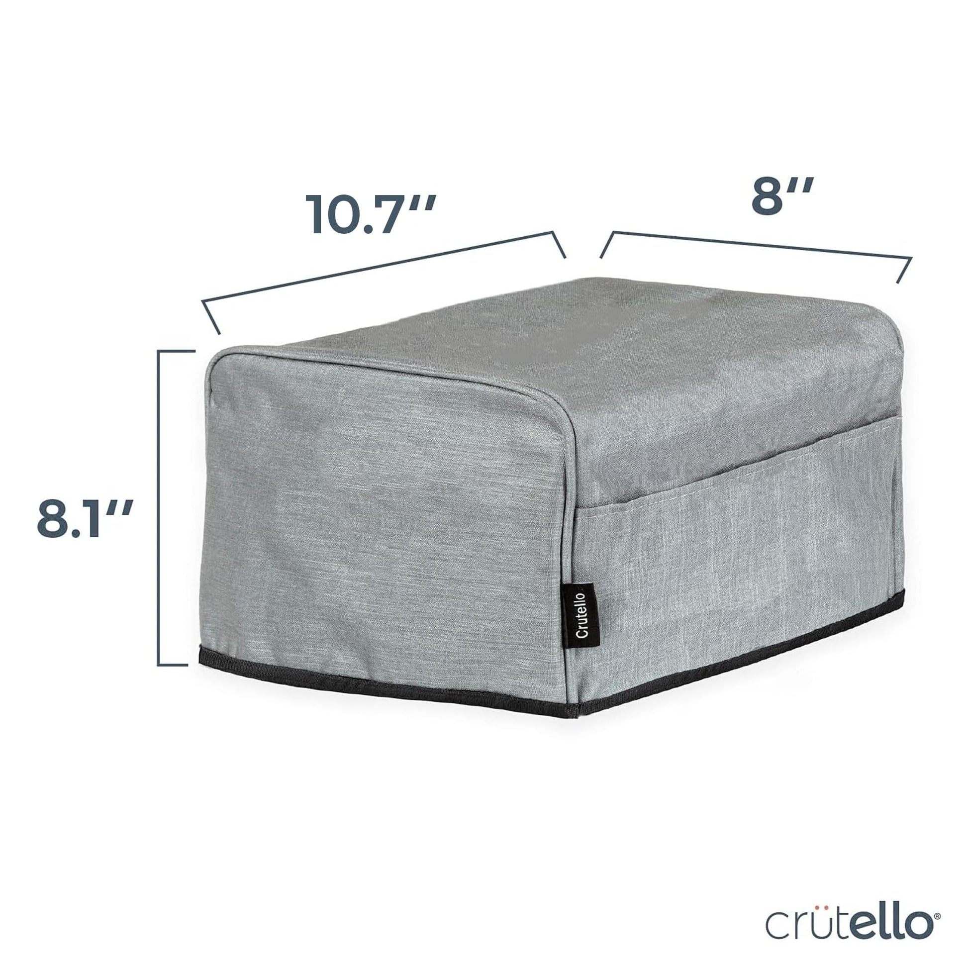 Crutello - Funda para tostador de 4 rebanadas con bolsillos de almacenamiento, para tostador de 4 rebanadas, cubiertas para polvo para electrodomésticos pequeños