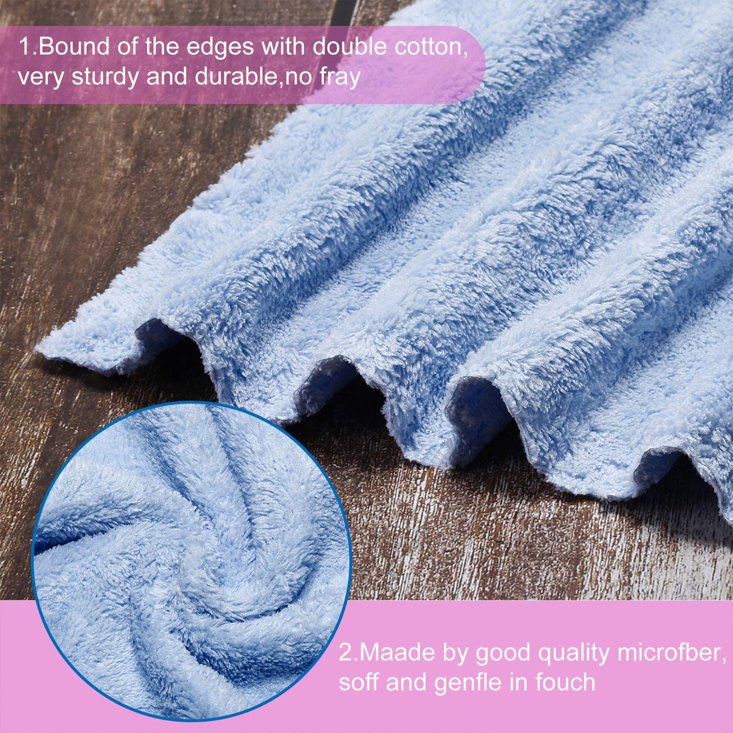 Syhood 12 Piezas Paño de Lavado de Cara Paños Desmaquillantes Toallitas Faciales de Terciopelo Coral Paño de Limpieza Facial Suave de Secado Rápido 12 x 12 Pulgadas