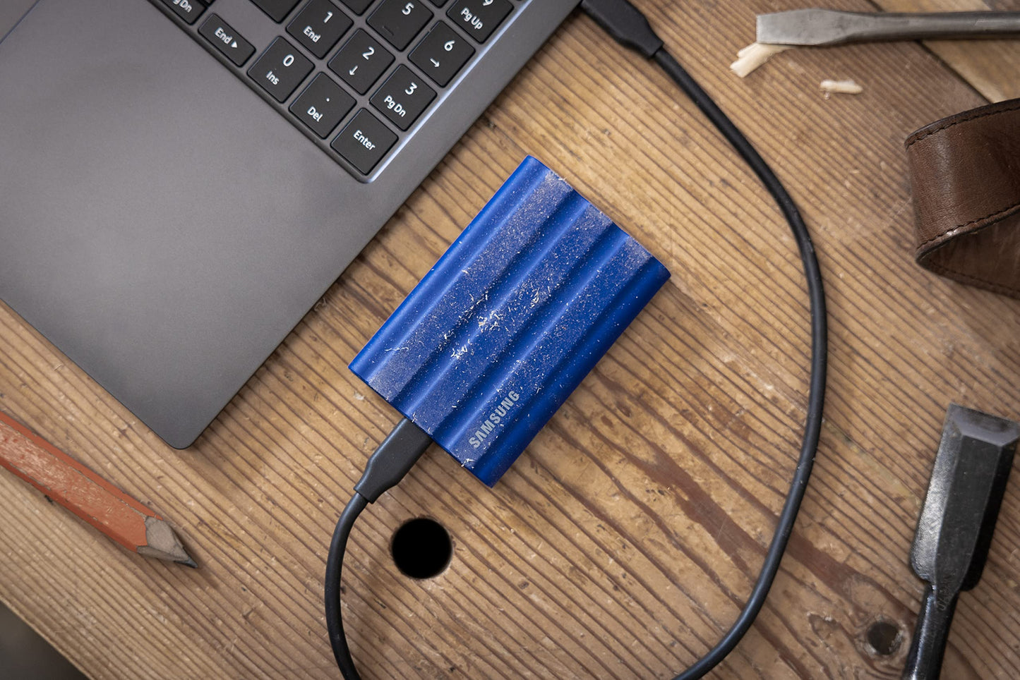 Unidad de Estado Sólido Samsung Negra Resistente al Agua USB 3.2 de 1 TB