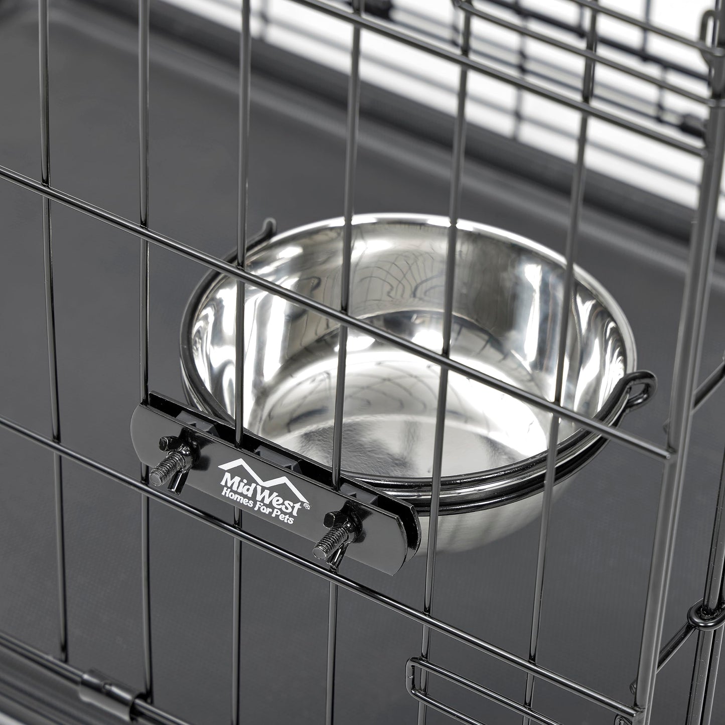 Cuenco de Acero Inoxidable MidWest Homes for Pets Plateado para Comida de Perros y Gatos