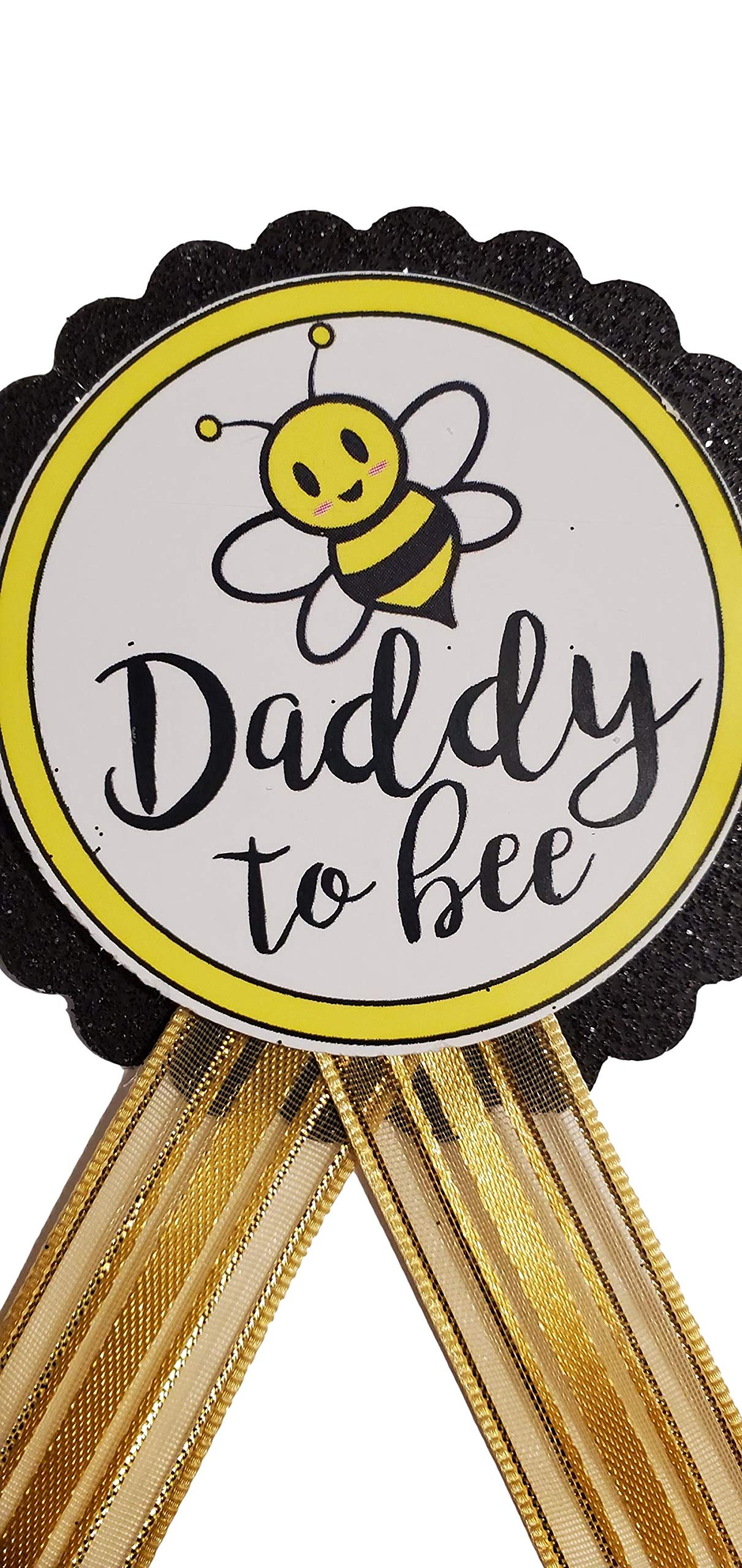 Pin de Daddy to Bee Baby Shower amarillo y negro para papá para llevar en Baby Shower, Baby Sprinkle