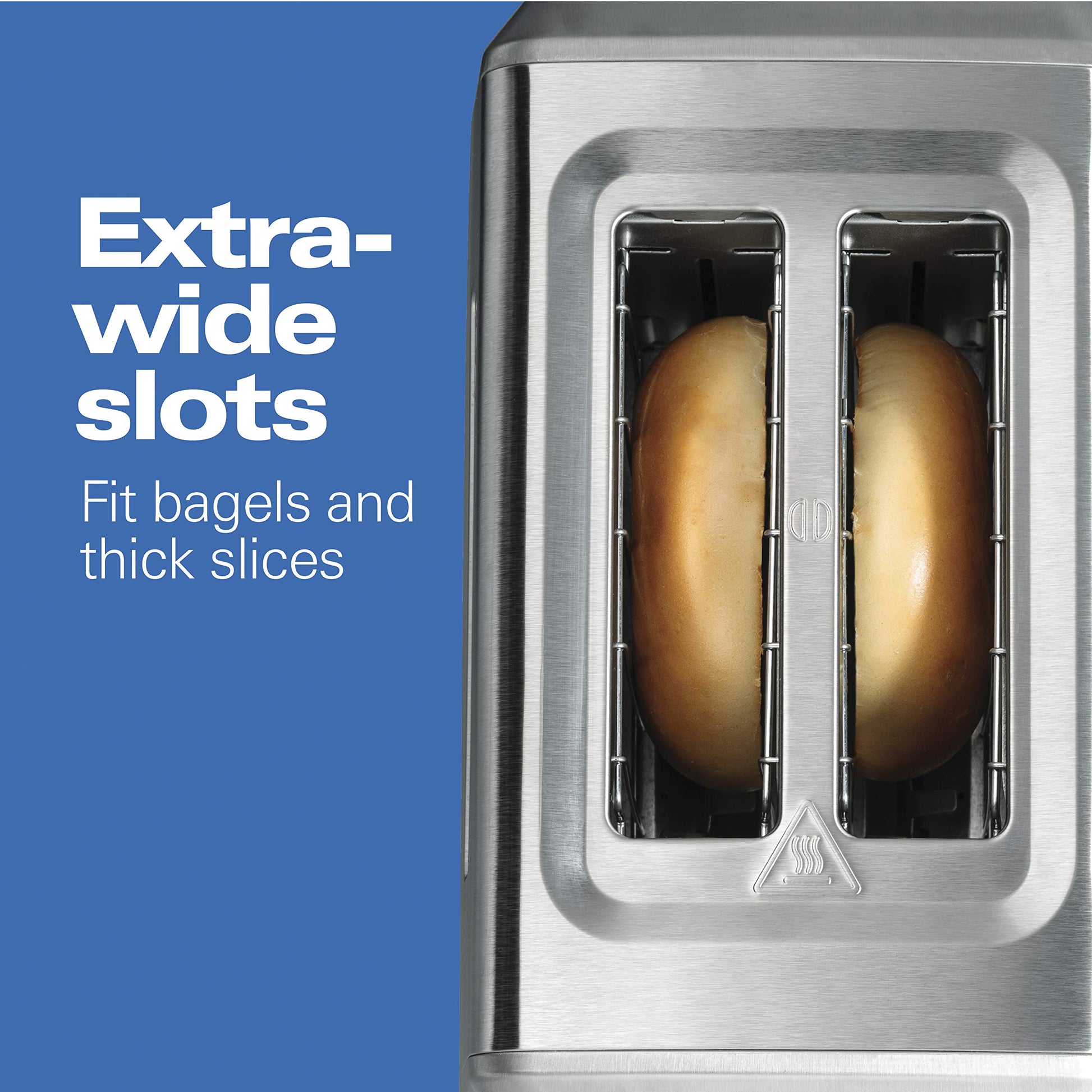 Hamilton Beach 22796 Digital 2 Slice Toaster with Bagel, Defrost & Cancel Settings Stainless Steel