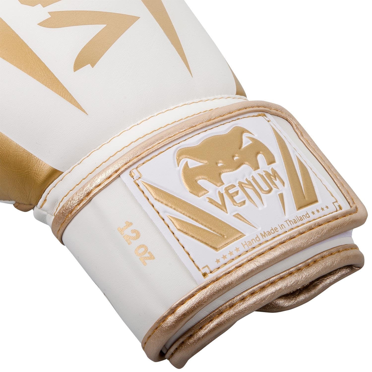 Guantes de Boxeo Venum Elite blanco oro 340.2 gram 12 oz
