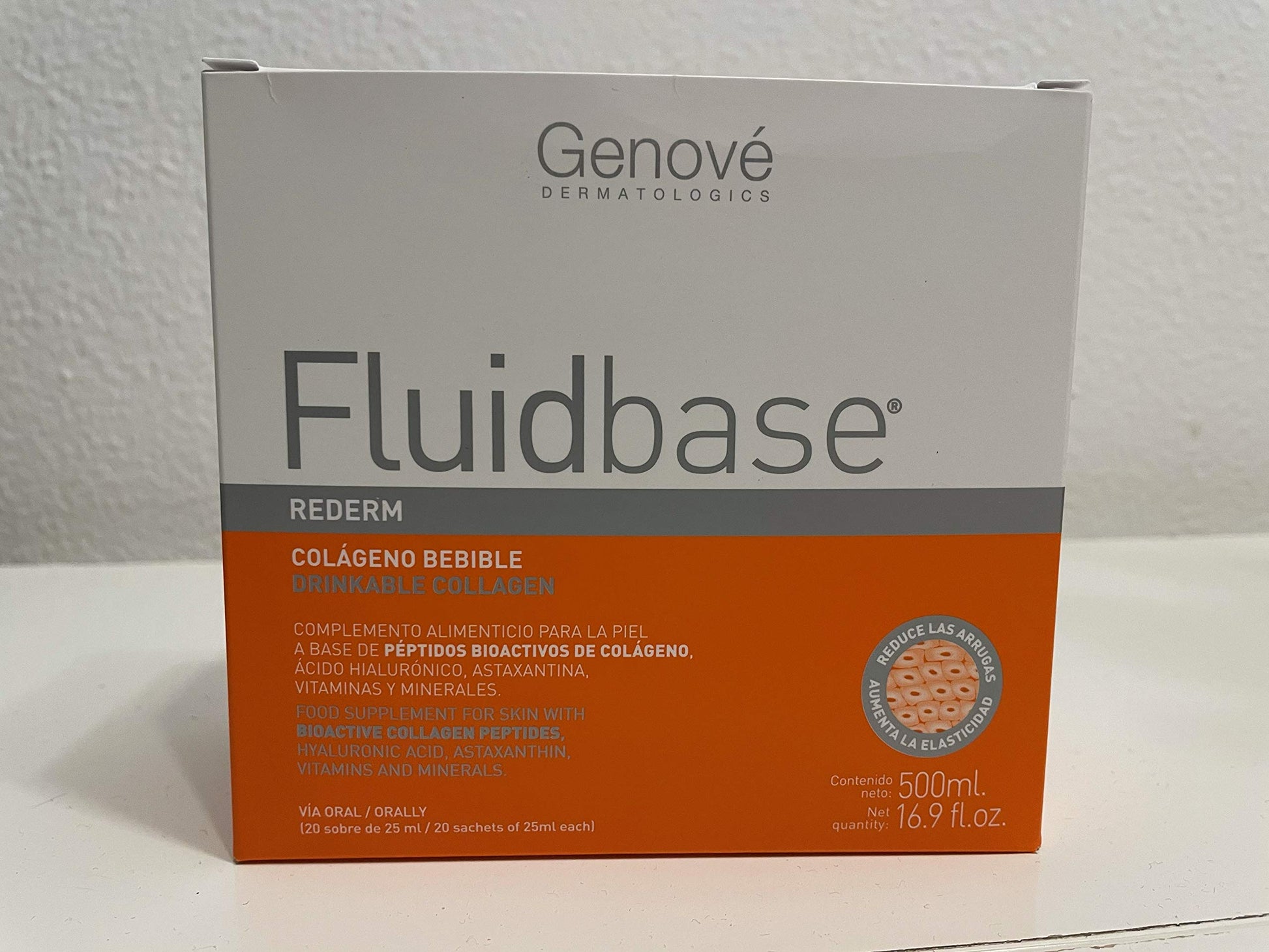 Colágeno Bebible Fluidbase Rederm Caja 20 Sobres 500ml