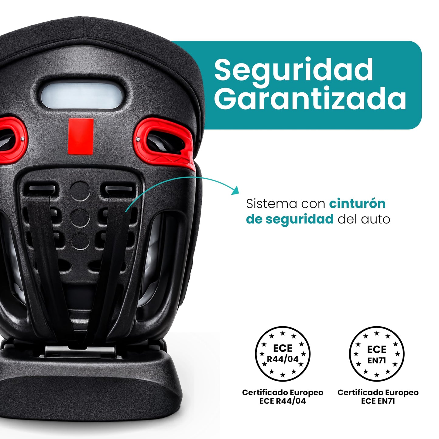 Amulay Autoasiento Nani Convertible 3 en 1, 0 a 25 kg, Gris y Negro