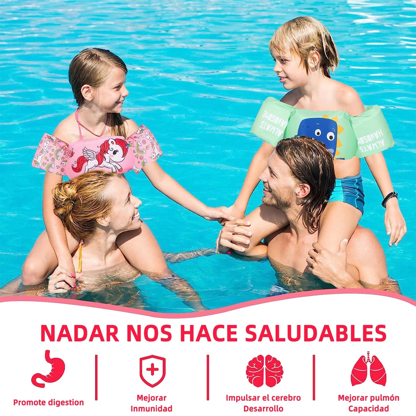 Salvavidas Chaleco de Natación Ajustable para Niños 2 a 6 Años