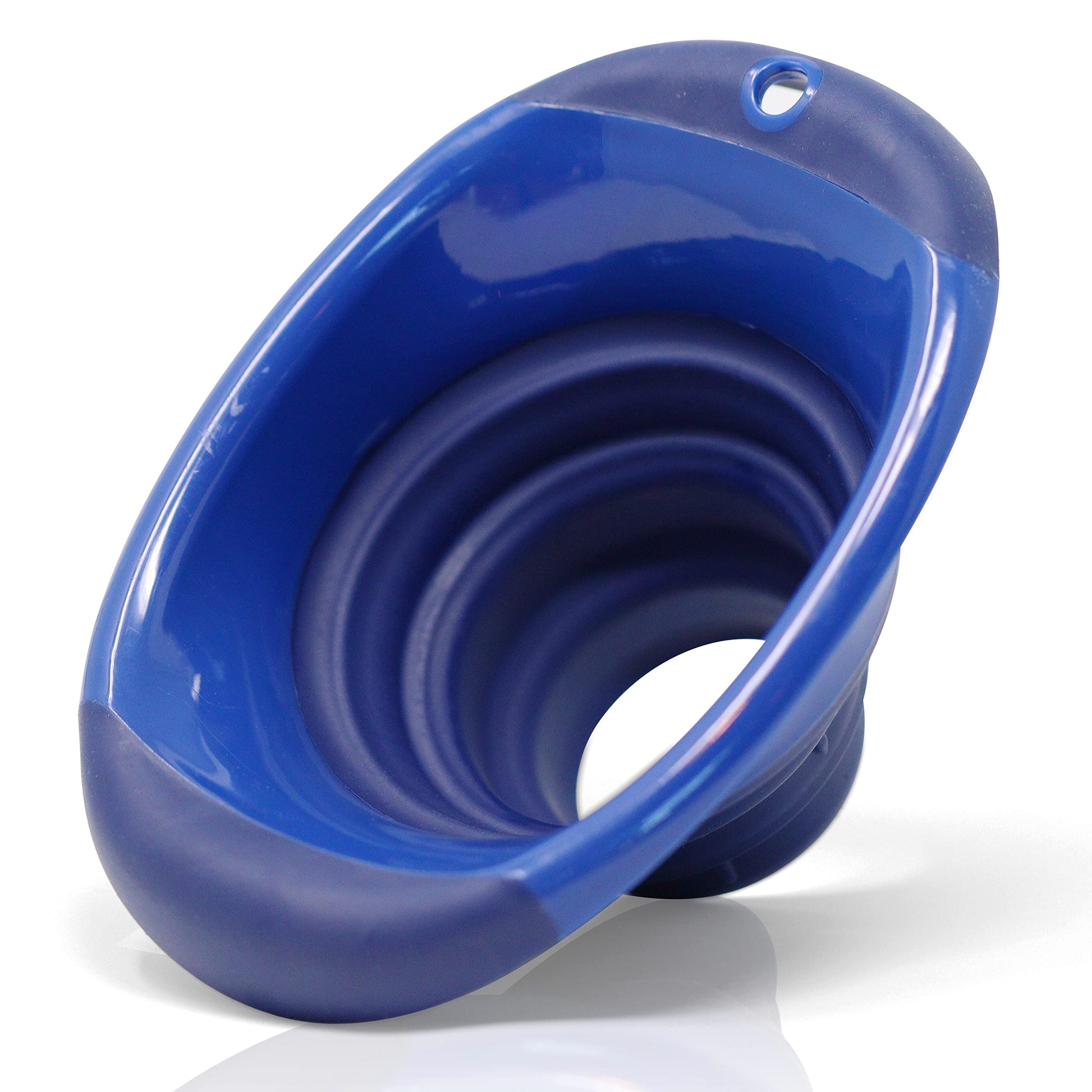 Embudo Plegable de Silicona Azul para Conservas de Boca Ancha y Tarros Regulares