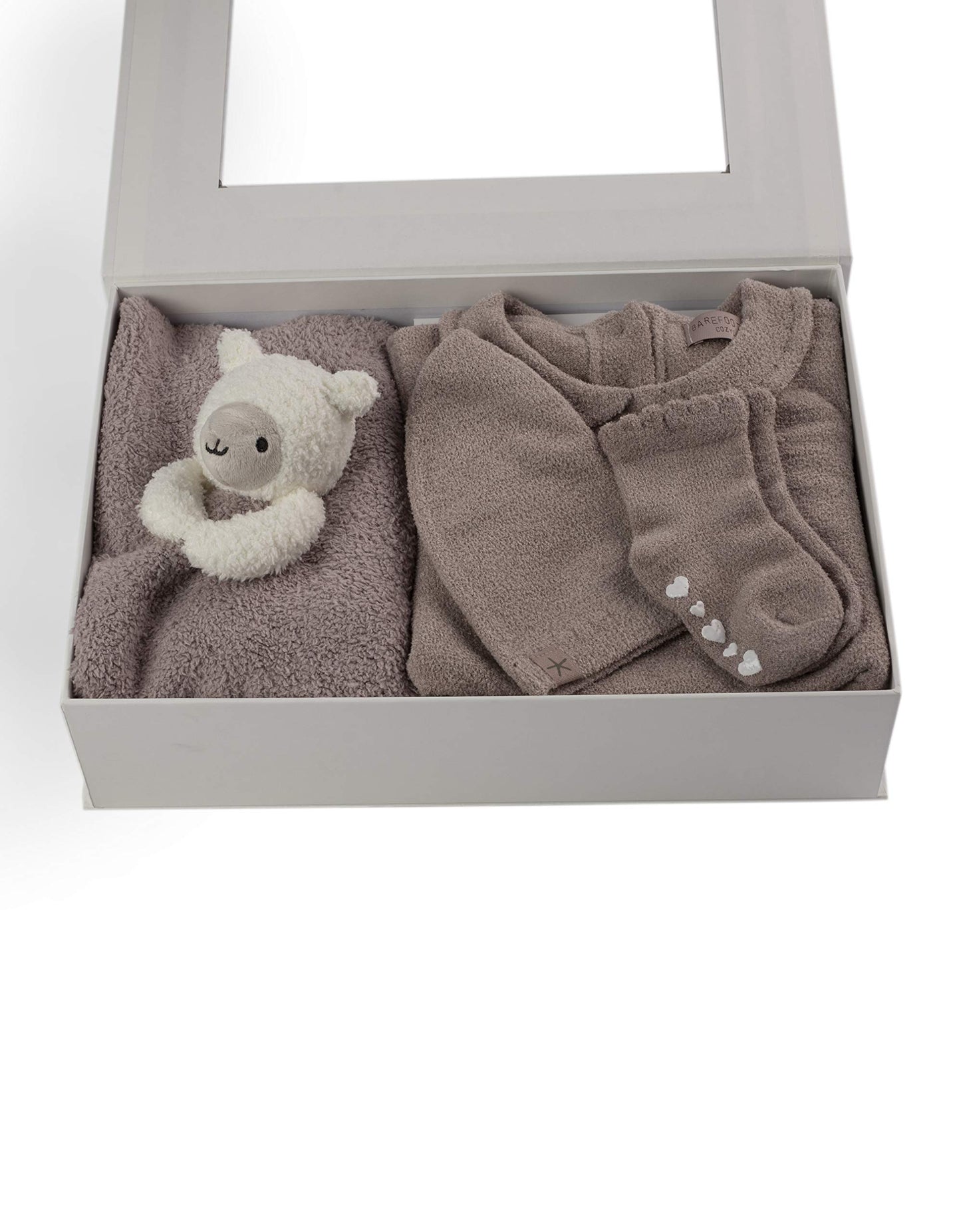 Barefoot Dreams CozyChic Ultra Lite - Lote de 4 ojales, color rosa descolorido, 6-12 m
