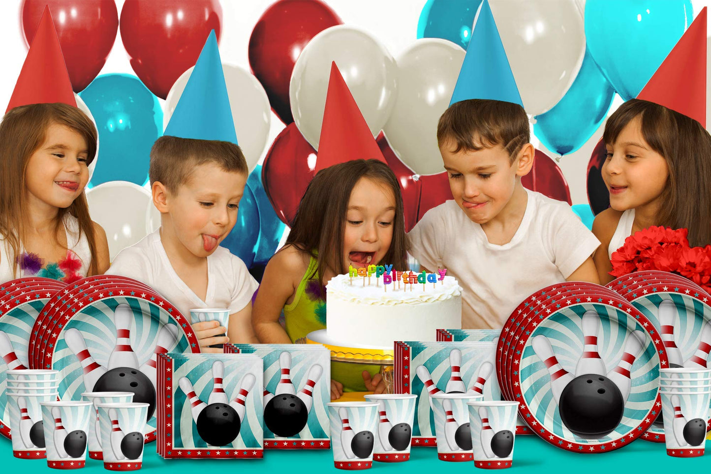 Kit de Vajilla Bolos Diversión para Fiesta de Cumpleaños para 16
